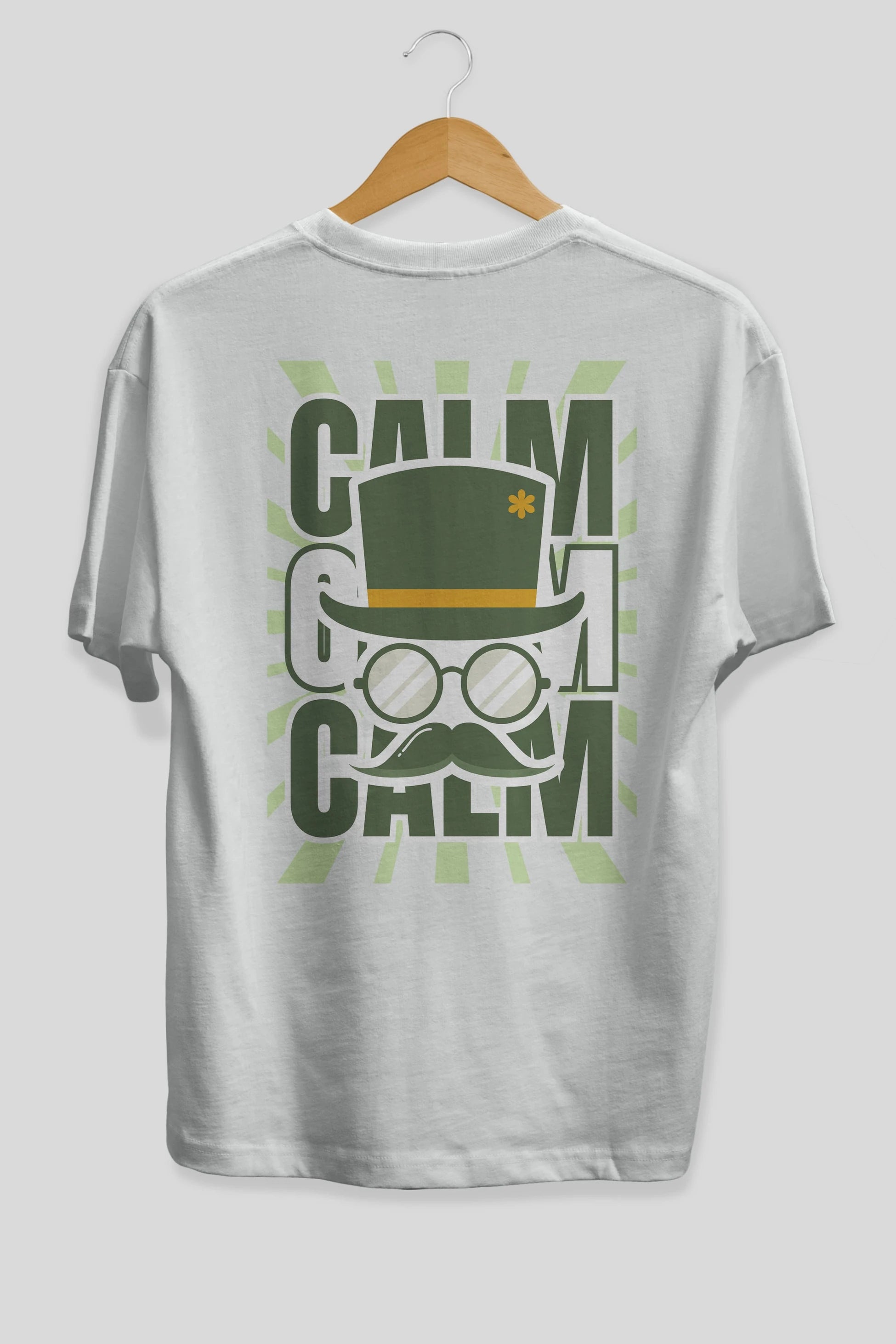 Calm Yazılı Arka Baskılı Oversize t-shirt Erkek Kadın Unisex