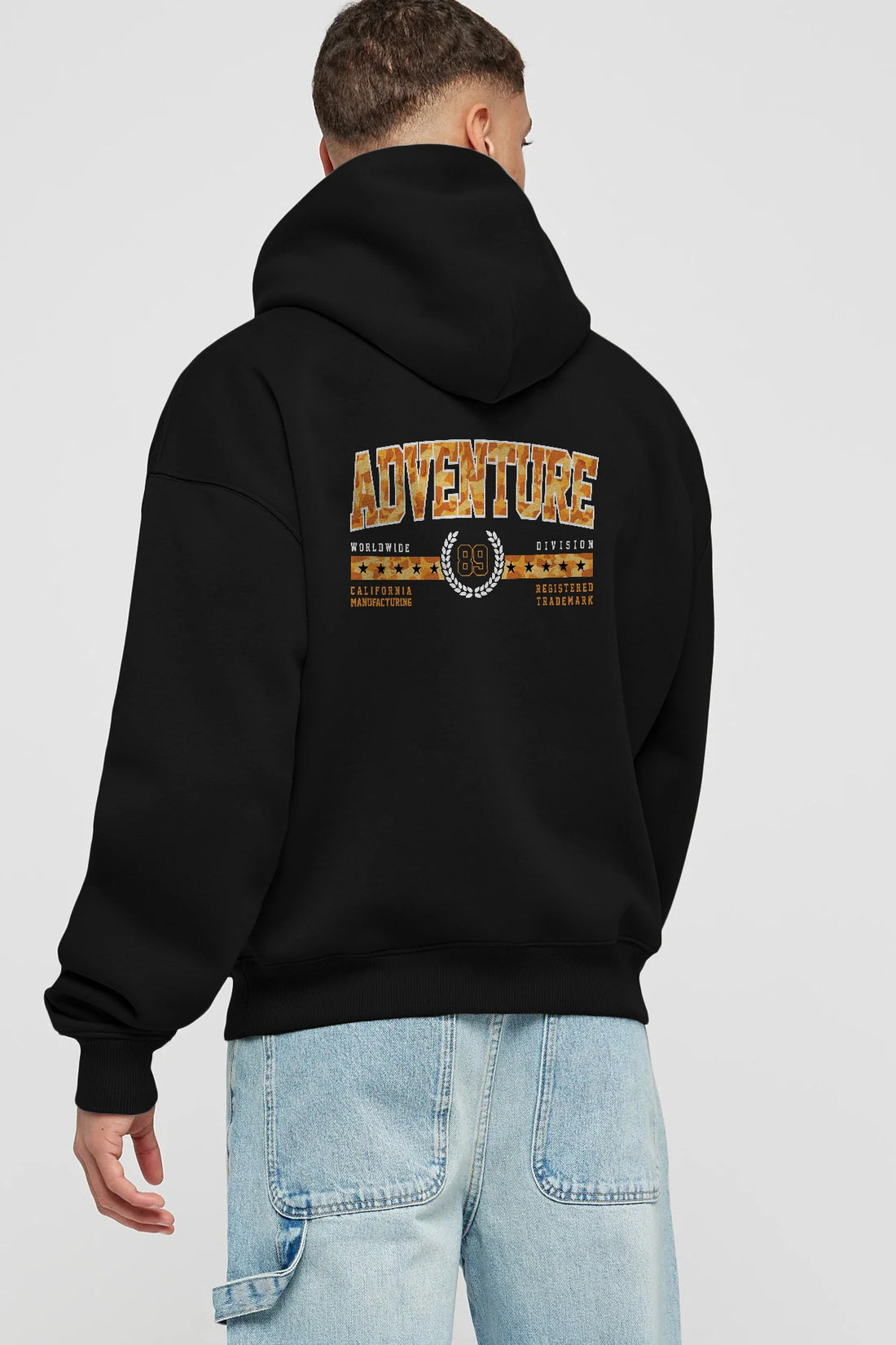 Adventure Arka Baskılı Hoodie Oversize Kapüşonlu Sweatshirt Erkek Kadın Unisex