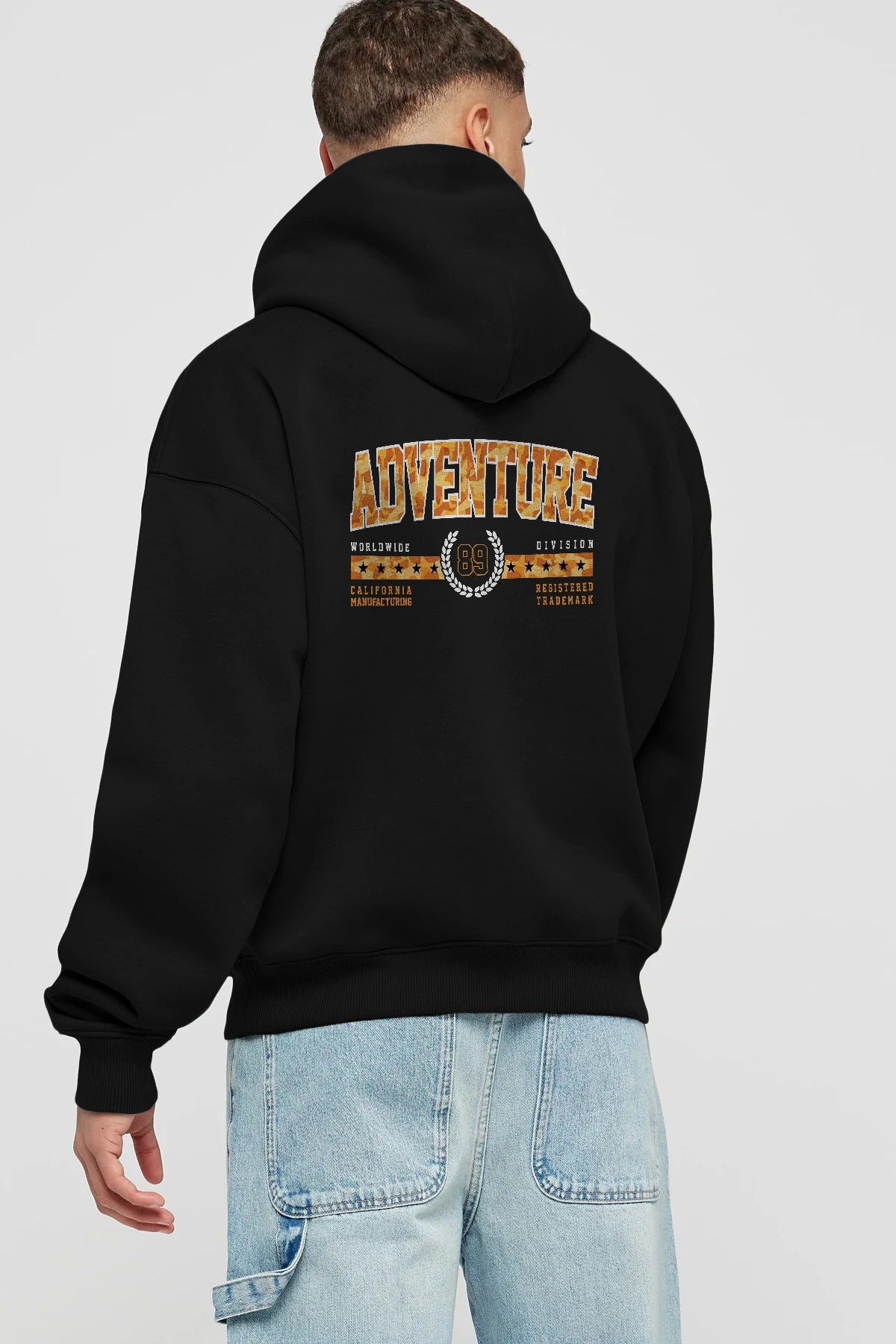 Adventure Arka Baskılı Hoodie Oversize Kapüşonlu Sweatshirt Erkek Kadın Unisex
