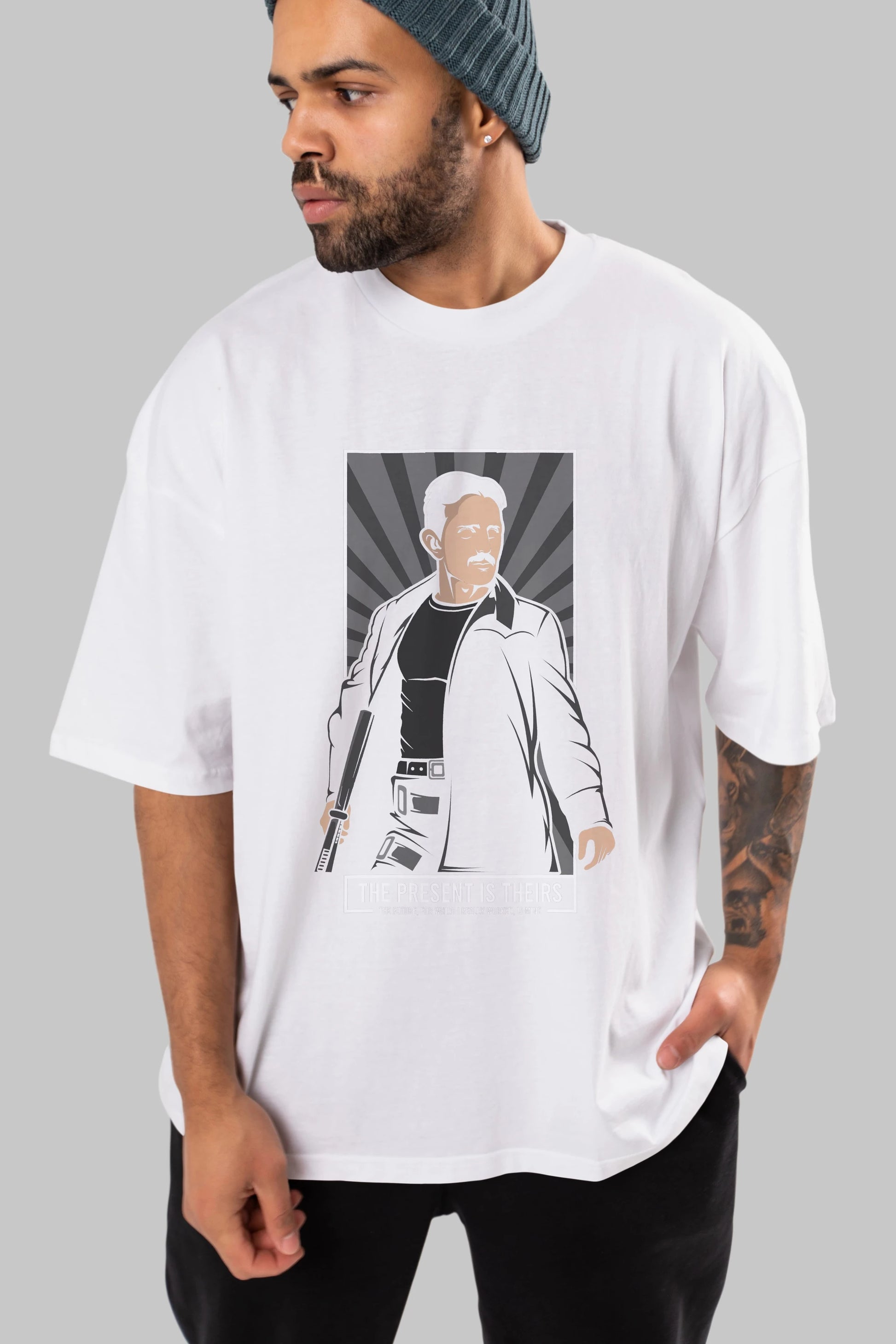 Tesla Matrix Ön Baskılı Oversize t-shirt Erkek Kadın Unisex %100 Pamuk tişort