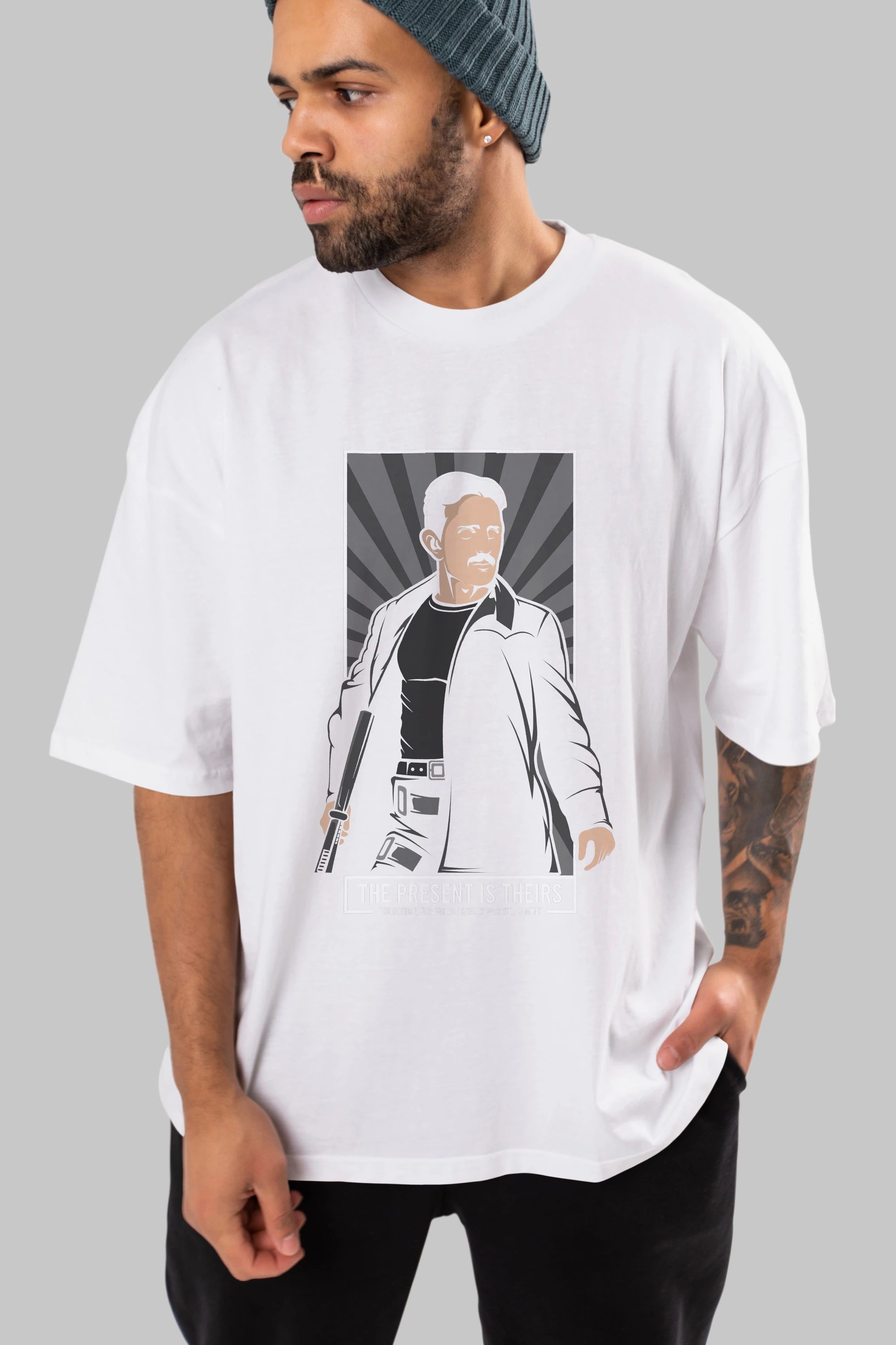 Tesla Matrix Ön Baskılı Oversize t-shirt Erkek Kadın Unisex %100 Pamuk tişort