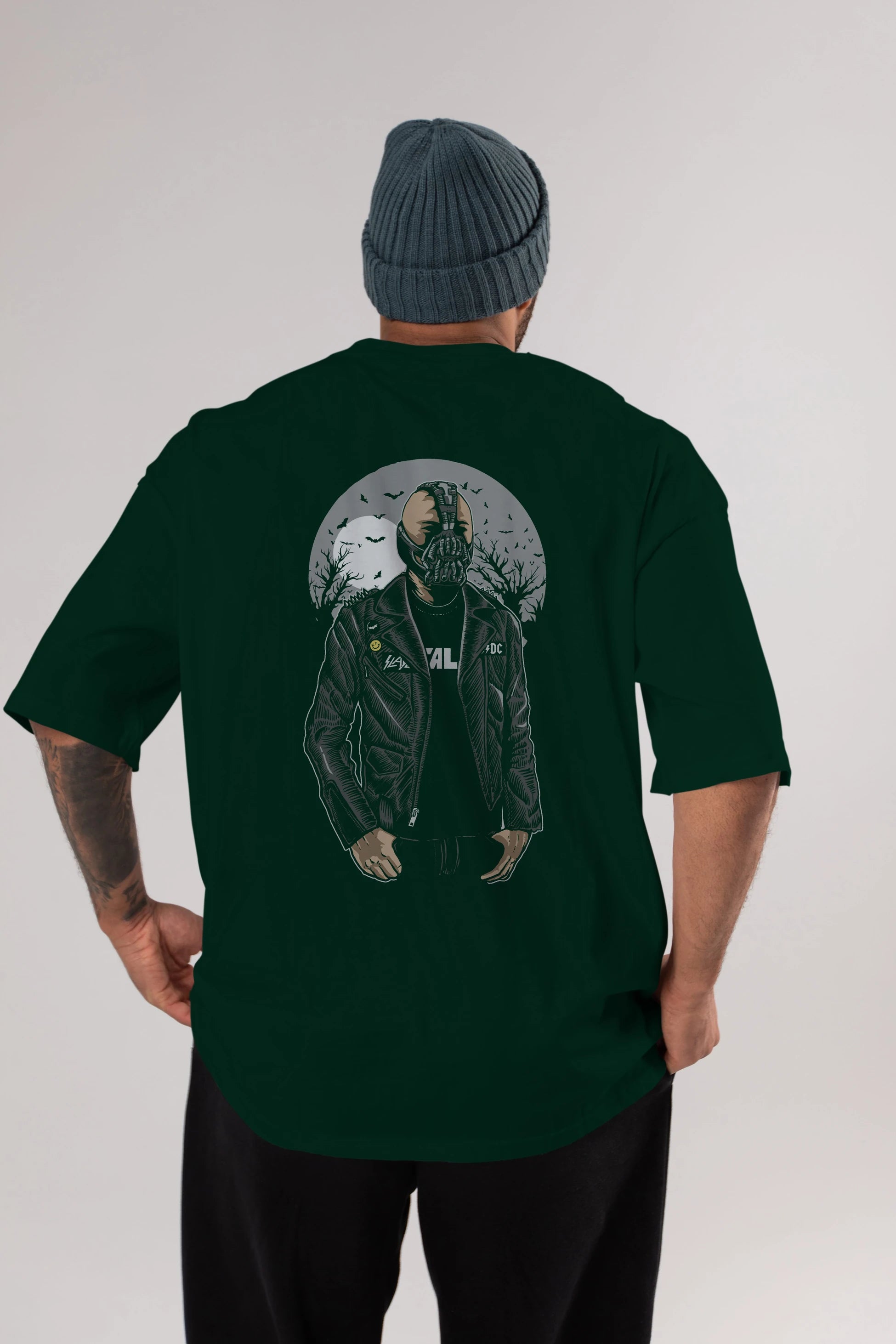 Bane Arka Baskılı Oversize t-shirt Erkek Kadın Unisex %100 Pamuk