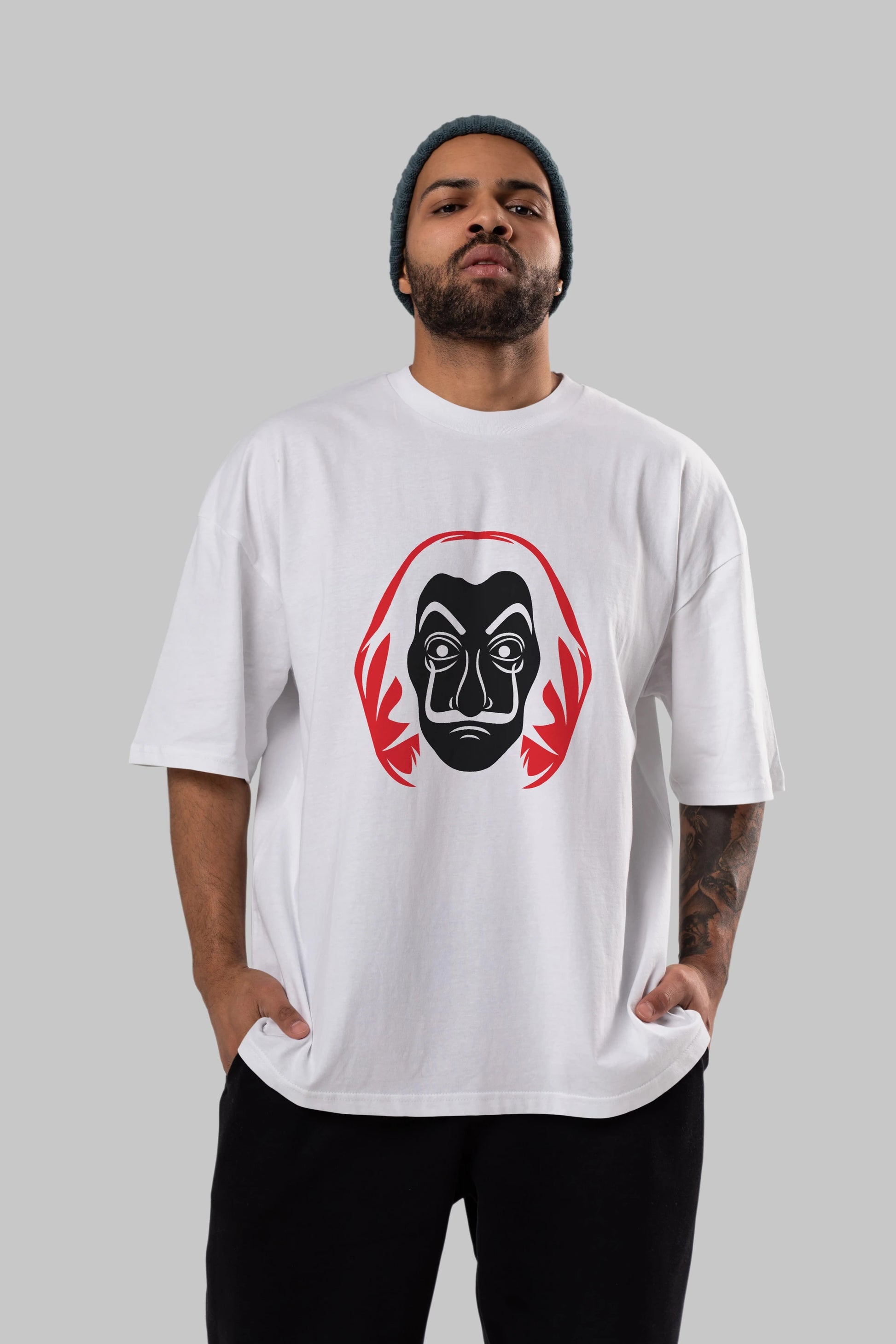 La Casa De Papel (8) Ön Baskılı Oversize t-shirt Erkek Kadın Unisex %100 Pamuk Bisiklet Yaka tişort