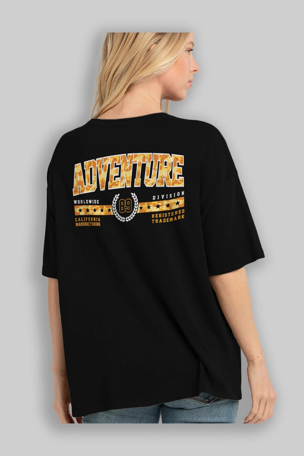 Adventure Arka Baskılı Oversize t-shirt Erkek Kadın Unisex