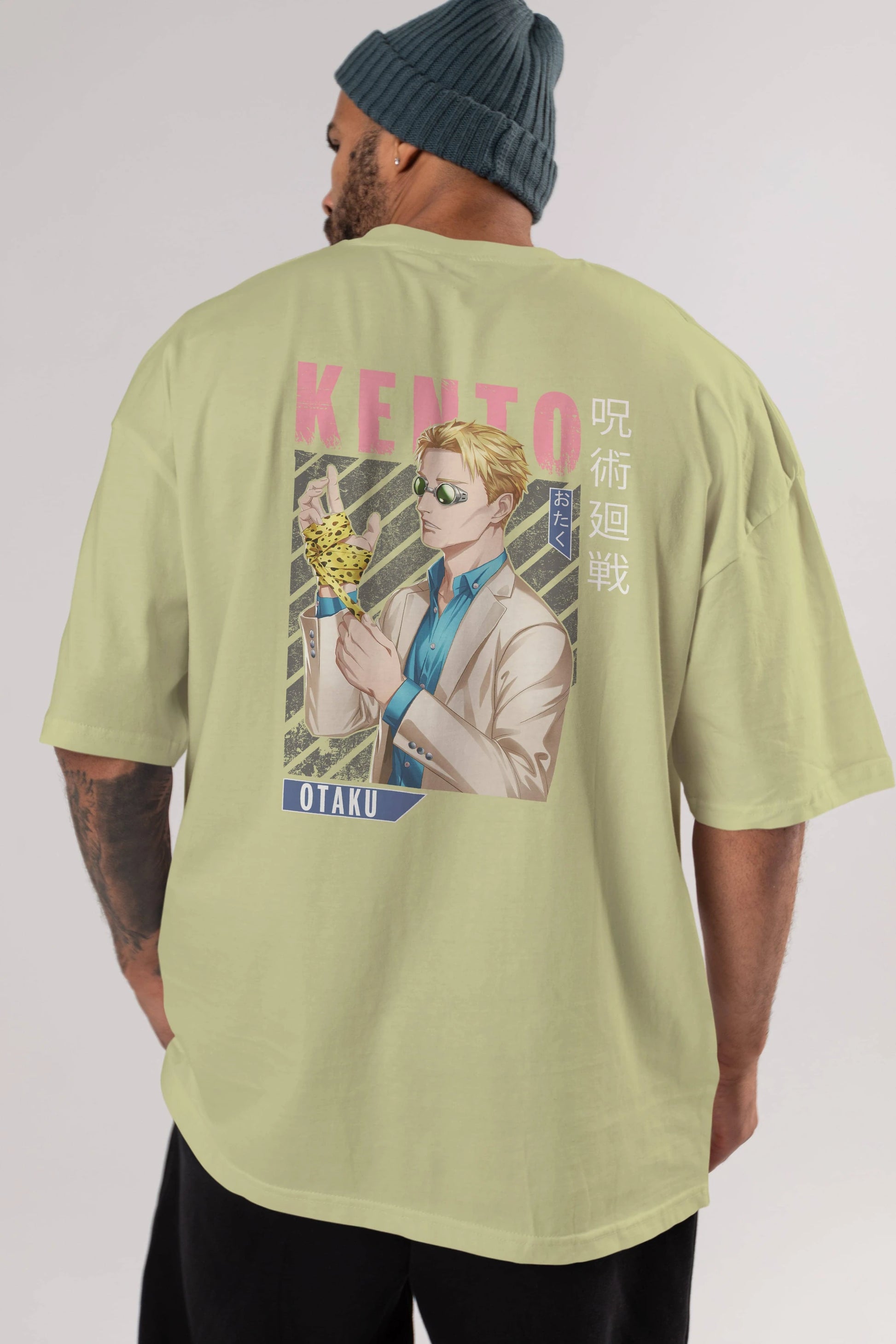 Kento Nanami Anime Arka Baskılı Oversize t-shirt Erkek Kadın Unisex