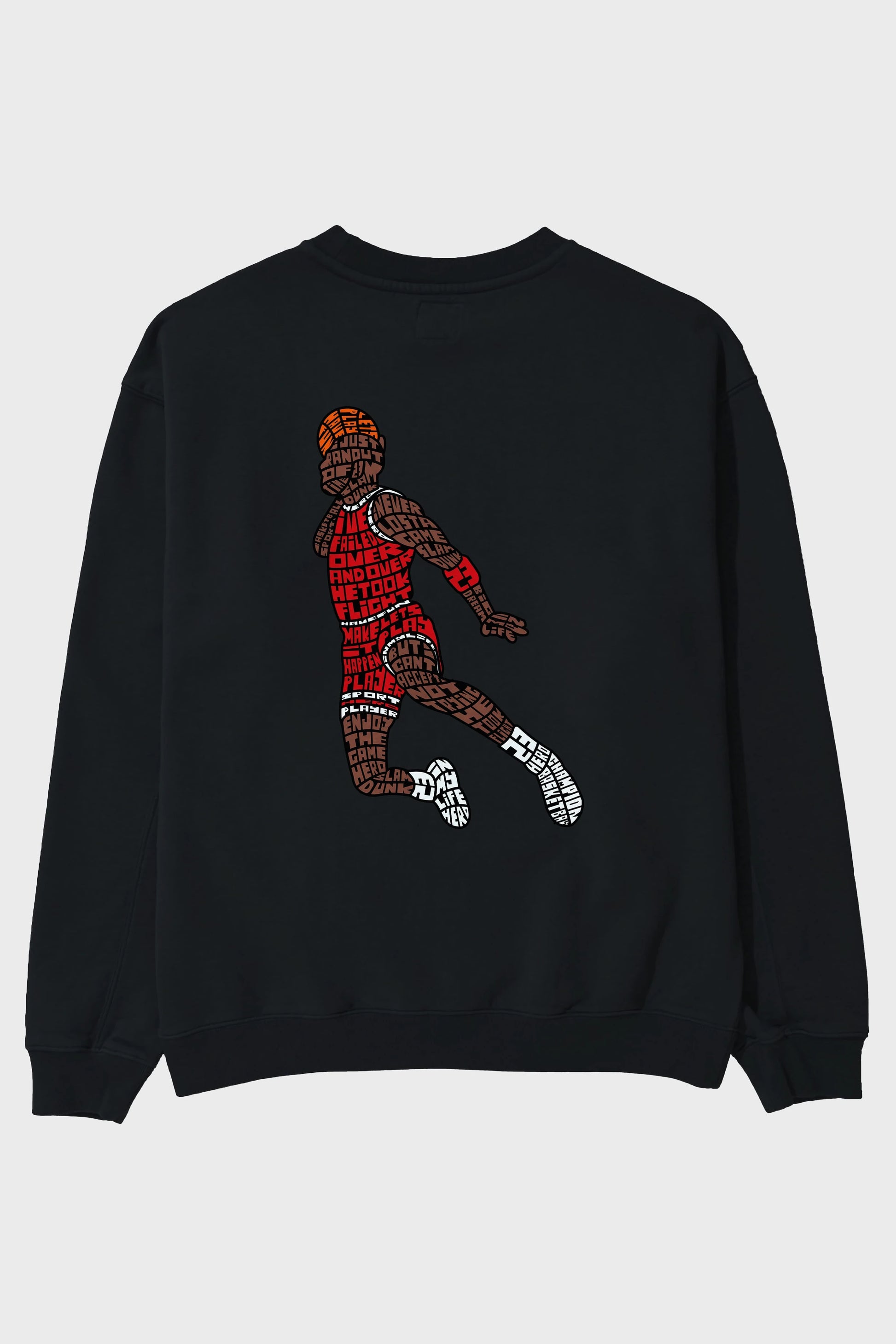 Slamdunk Arka Baskılı Oversize Sweatshirt Erkek Kadın Unisex