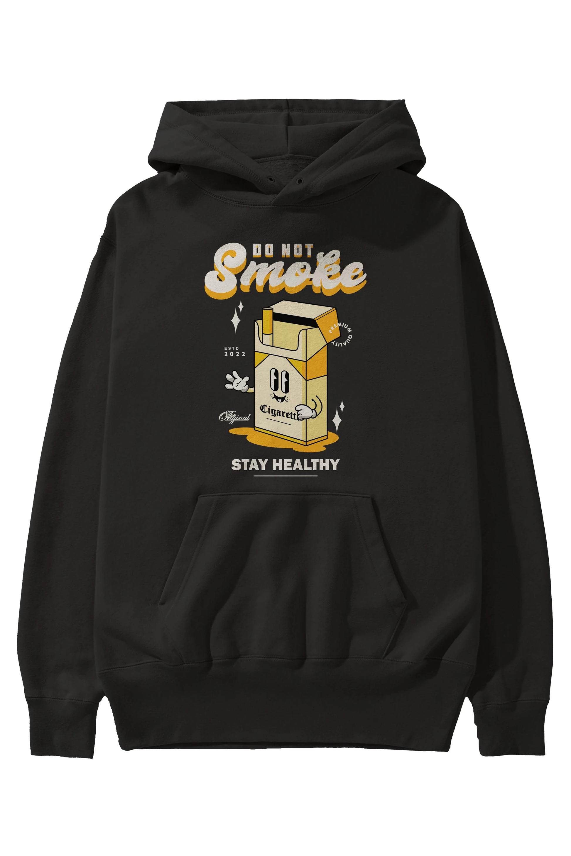 Do Not Smoke Ön Baskılı Hoodie Oversize Kapüşonlu Sweatshirt Erkek Kadın Unisex
