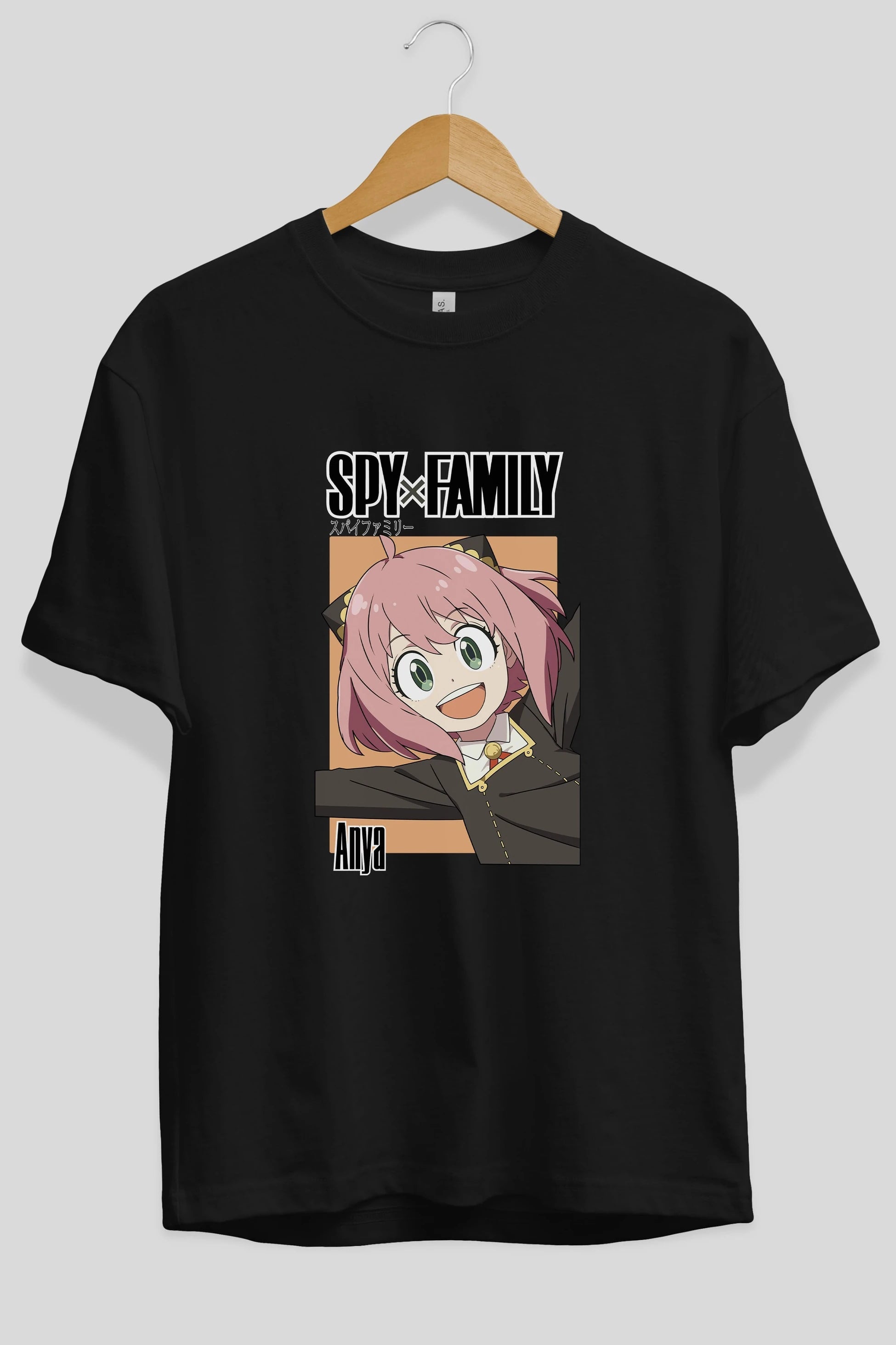 SPY X FAMILY Anya Anime Ön Baskılı Oversize t-shirt %100 pamuk Erkek Kadın Unisex