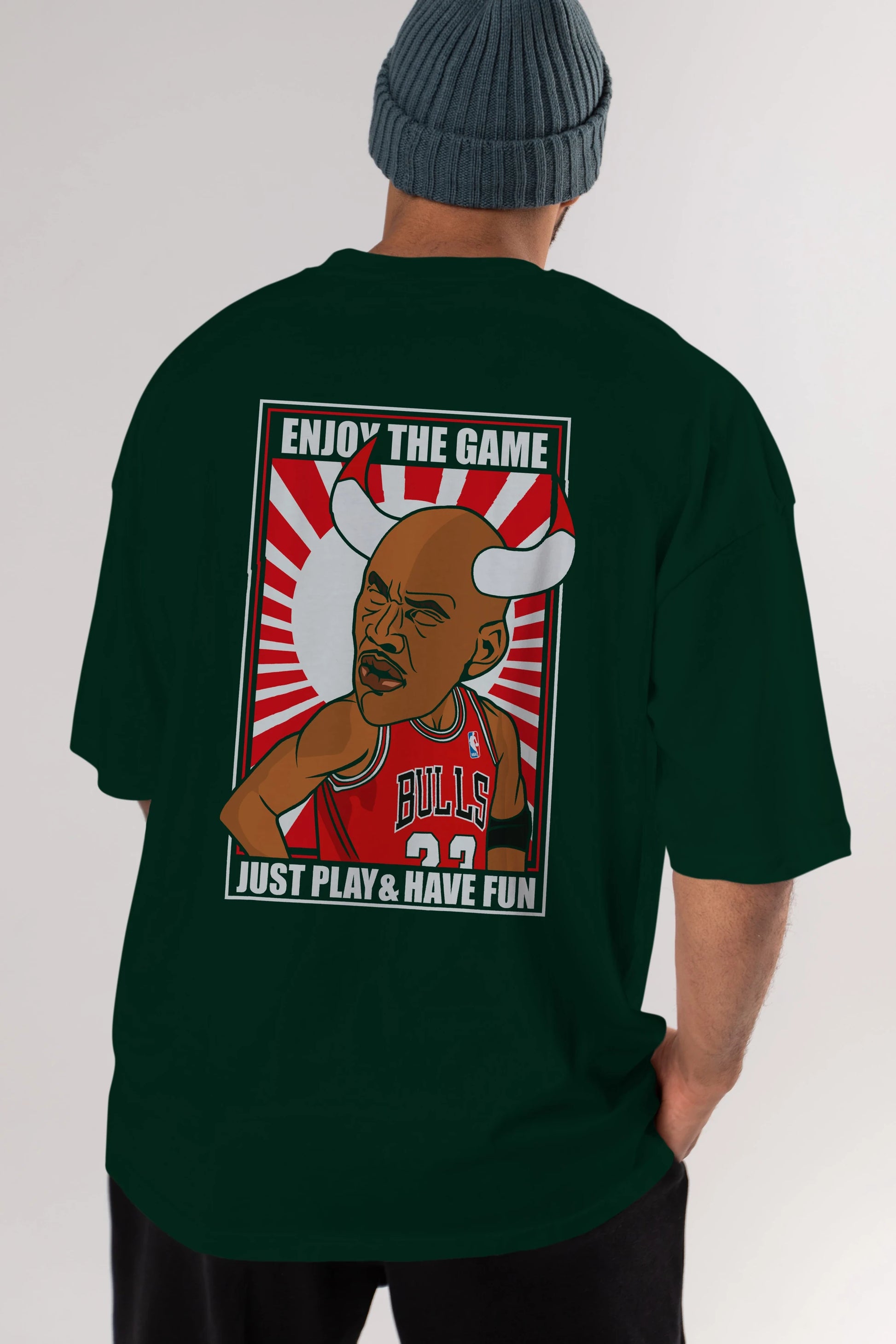 Michael Jordan Arka Baskılı Oversize t-shirt Erkek Kadın Unisex %100 Pamuk tişort
