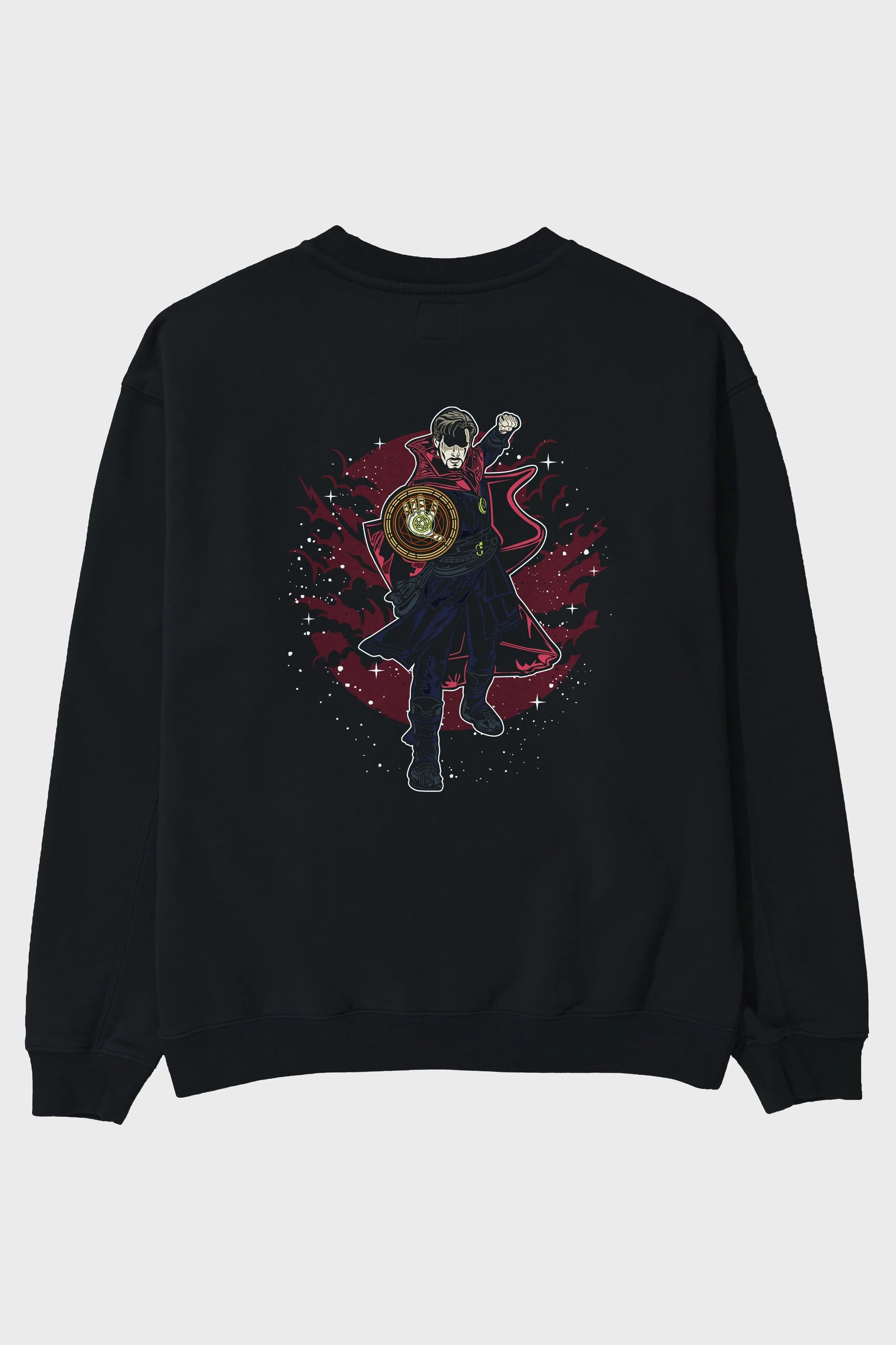 DOCTER STRANGE Arka Baskılı Oversize Sweatshirt Erkek Kadın Unisex