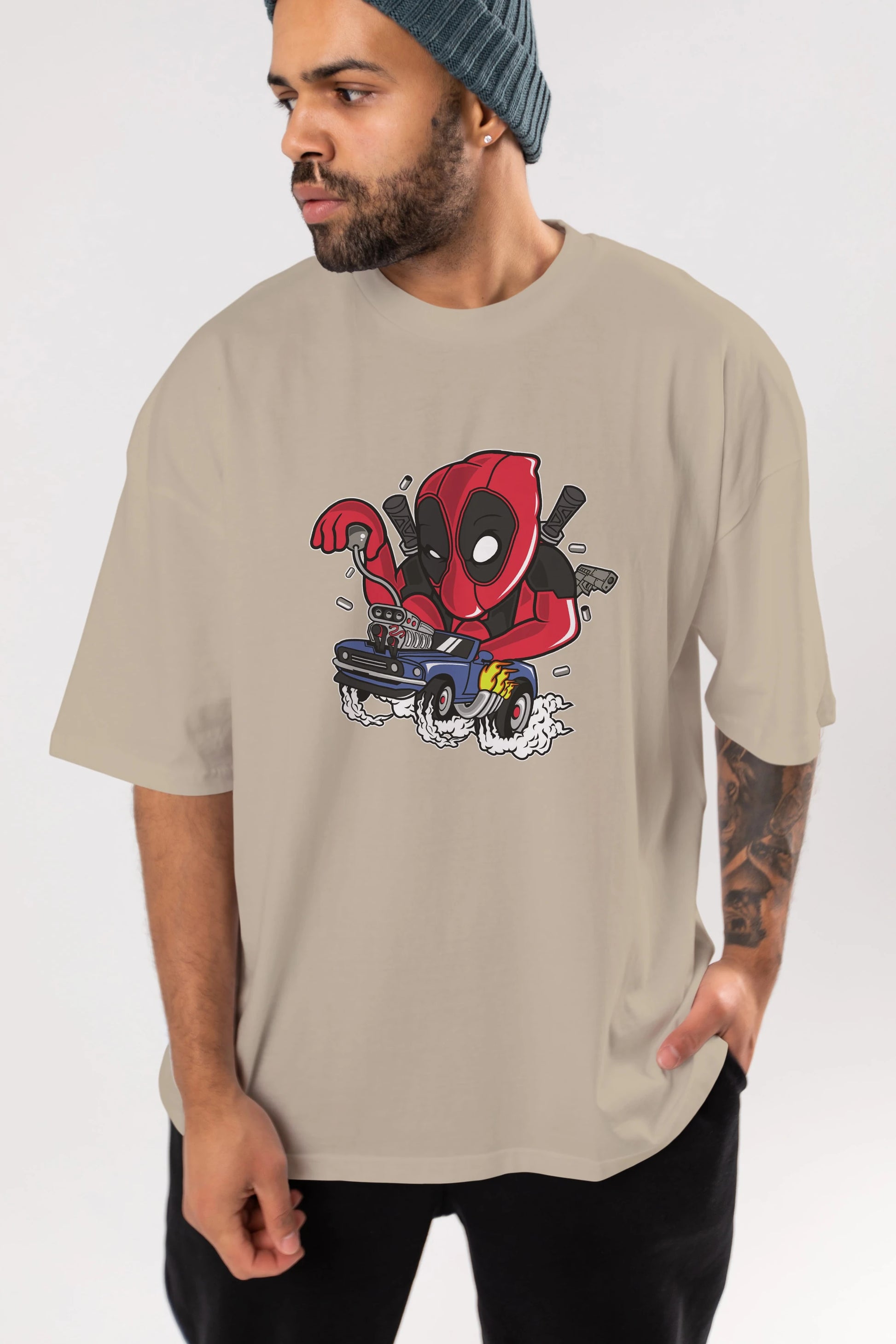 Deadpool (21) Ön Baskılı Oversize t-shirt Erkek Kadın Unisex %100 Pamuk Bisiklet Yaka tişort