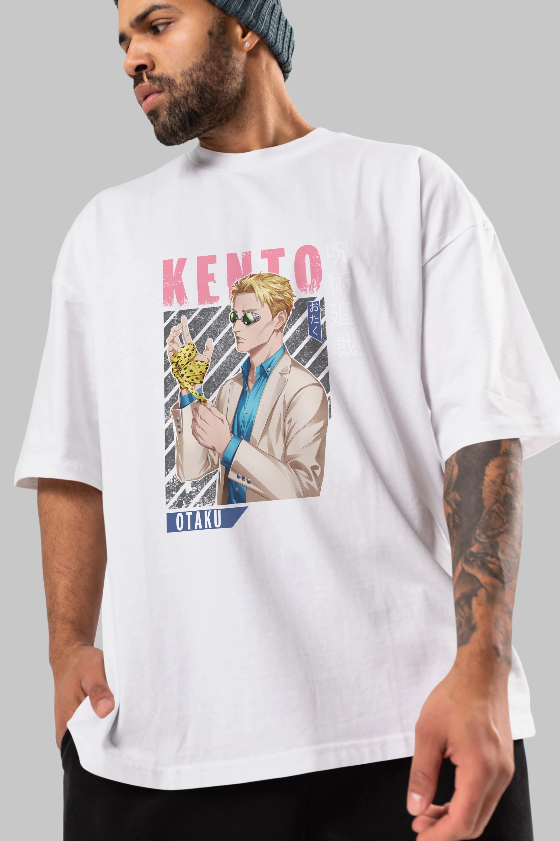Kento Nanami Anime Ön Baskılı Oversize t-shirt %100 pamuk Erkek Kadın Unisex