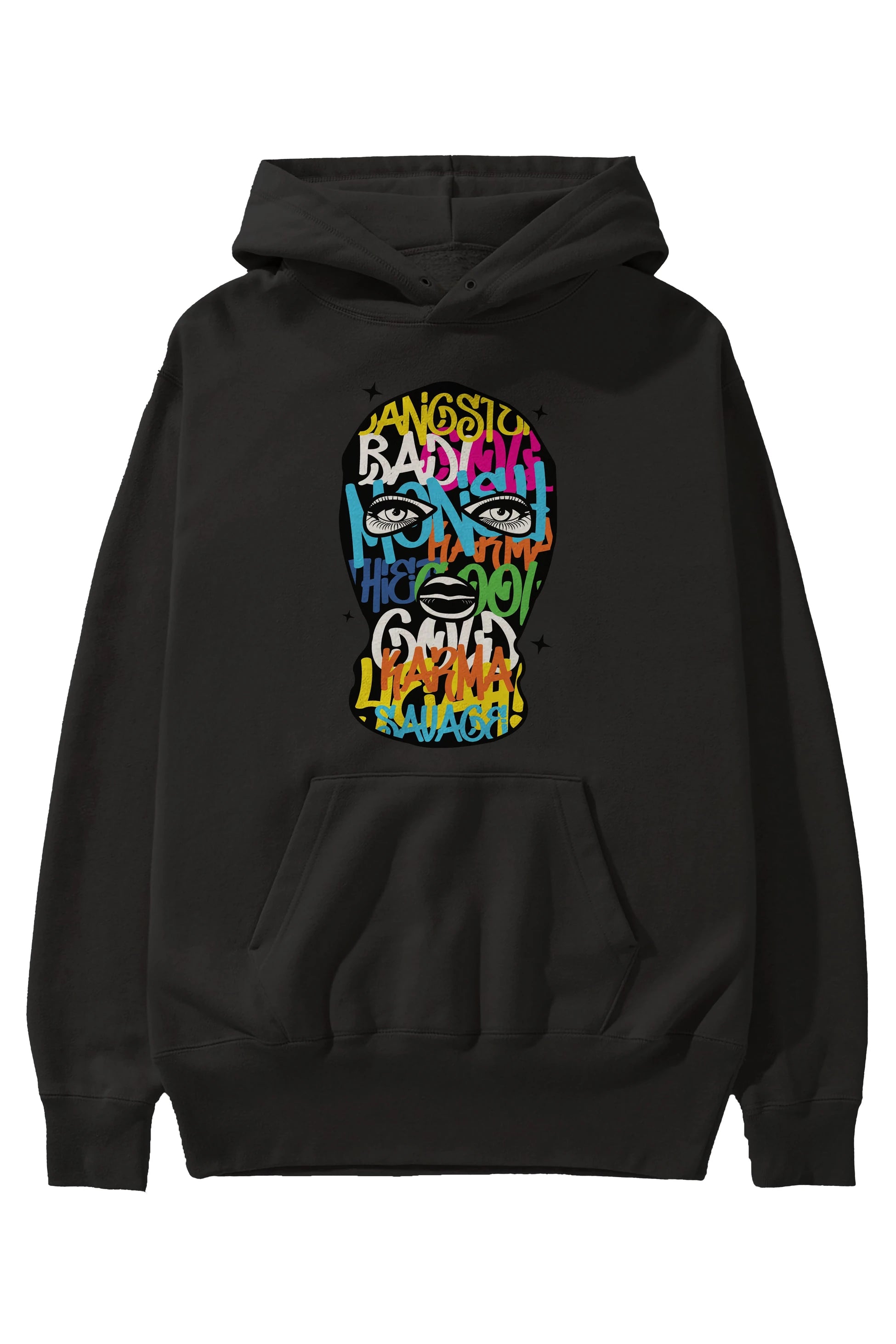 Karma Savage Ön Baskılı Hoodie Oversize Kapüşonlu Sweatshirt Erkek Kadın Unisex