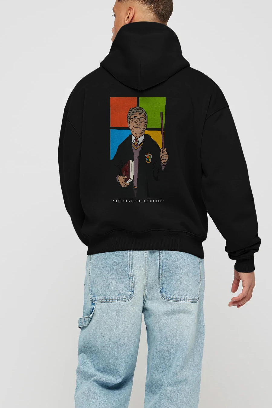 Harry Potter Gates Arka Baskılı Hoodie Oversize Kapüşonlu Sweatshirt Erkek Kadın Unisex