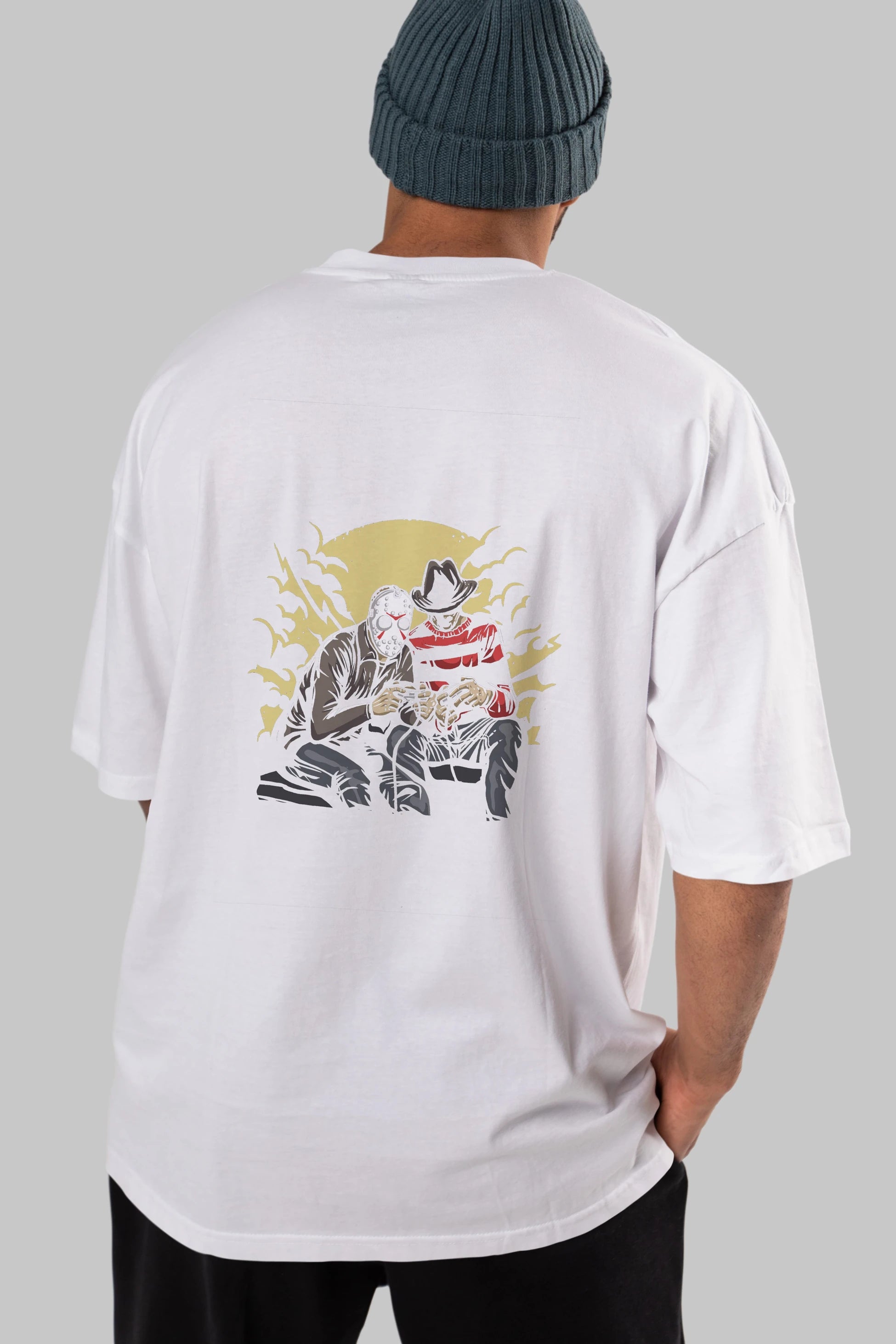 Dark Gamers Arka Baskılı Oversize t-shirt Erkek Kadın Unisex %100 Pamuk
