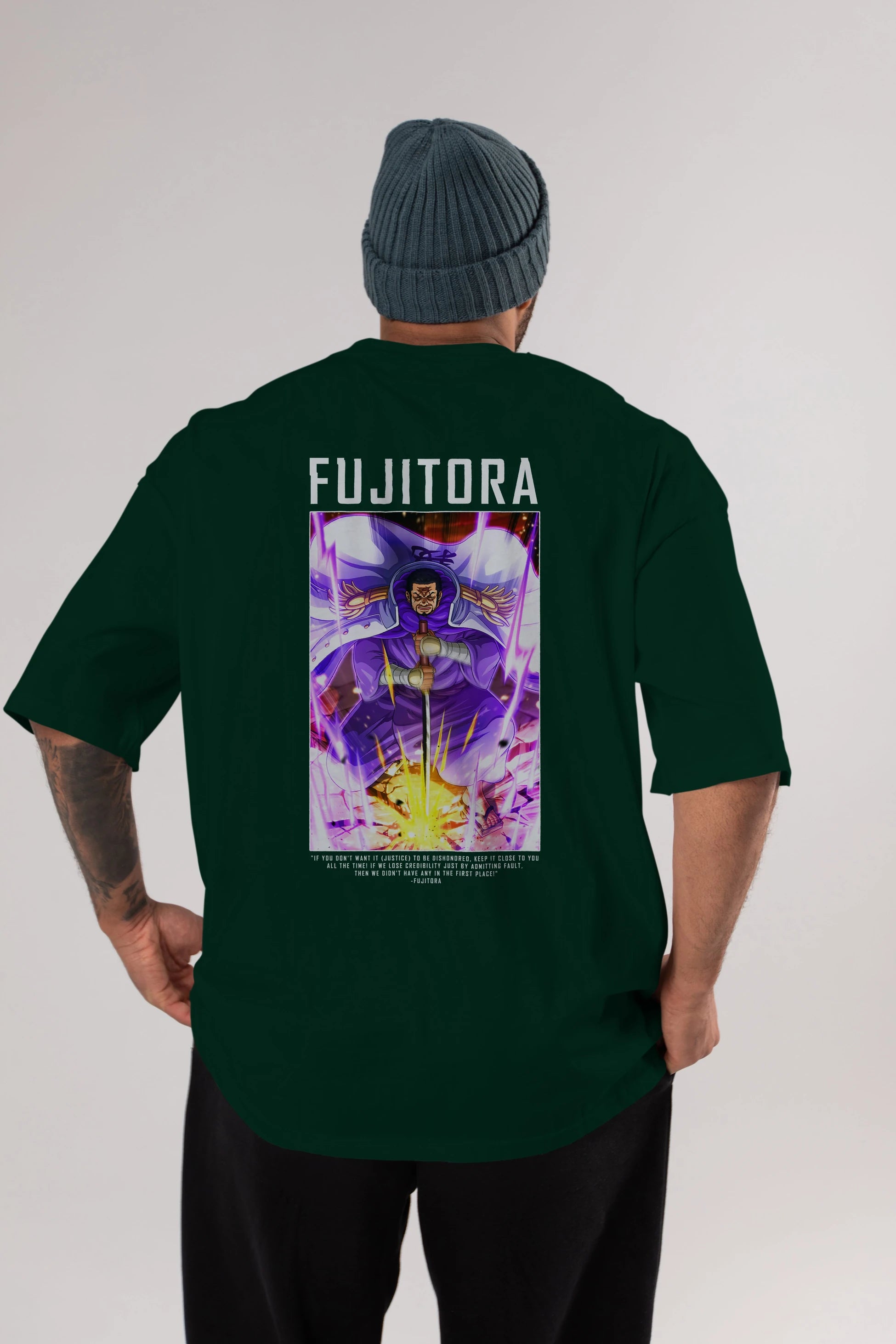 Issho Anime Arka Baskılı Oversize t-shirt Erkek Kadın Unisex %100 pamuk tişort
