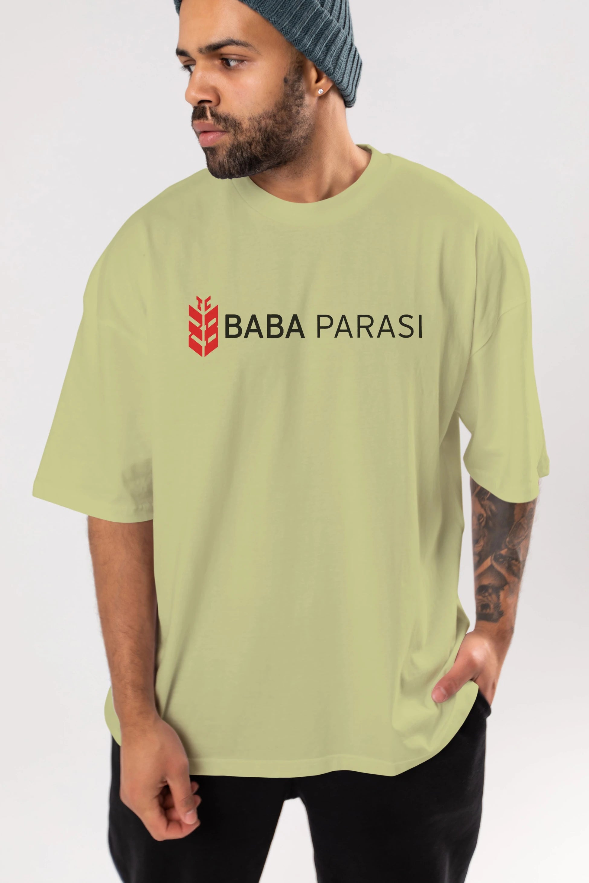 Baba Parası Ön Baskılı Oversize t-shirt %100 pamuk Erkek Kadın Unisex