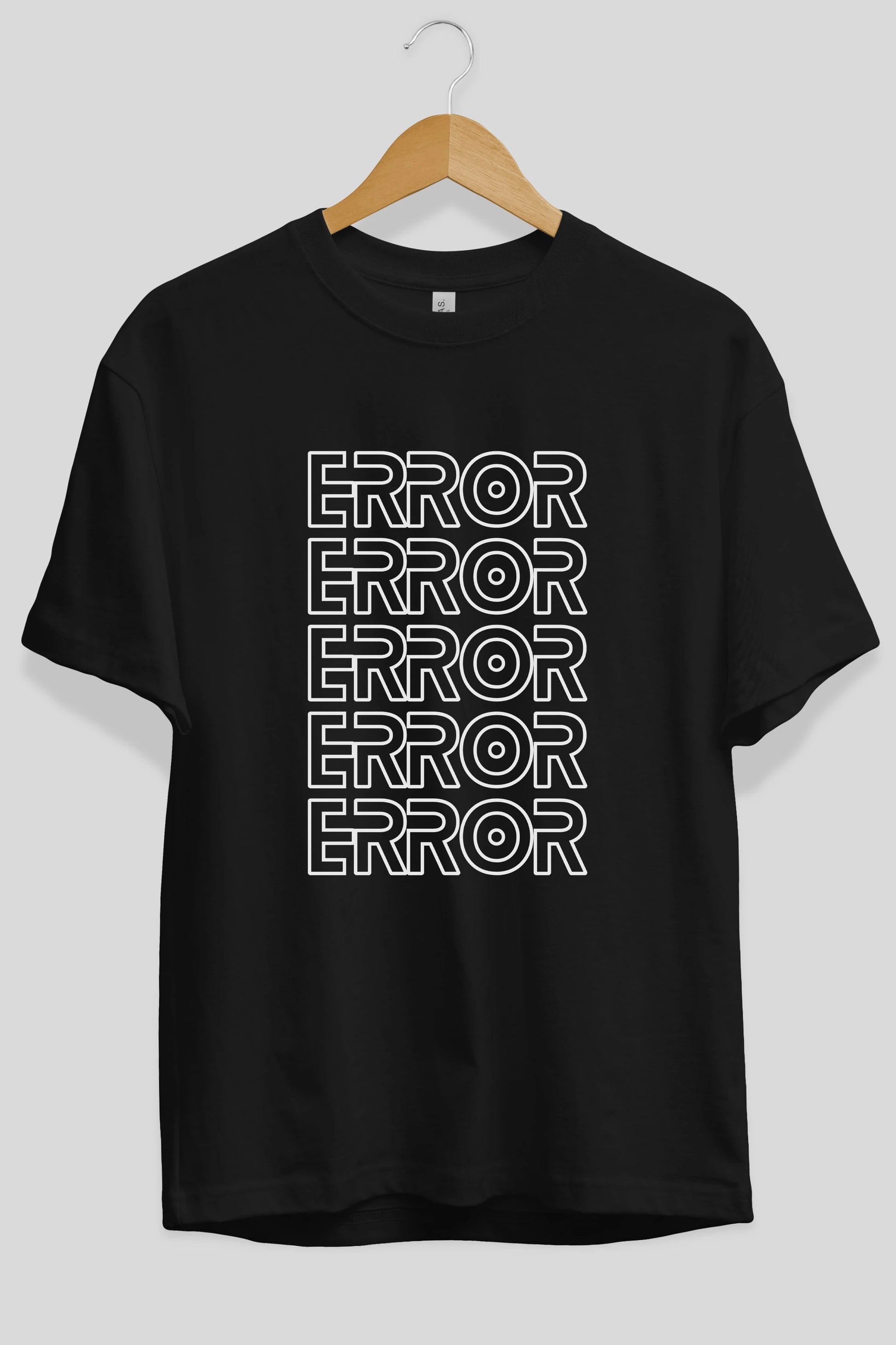 Error Yazılı Ön Baskılı Oversize t-shirt Erkek Kadın Unisex