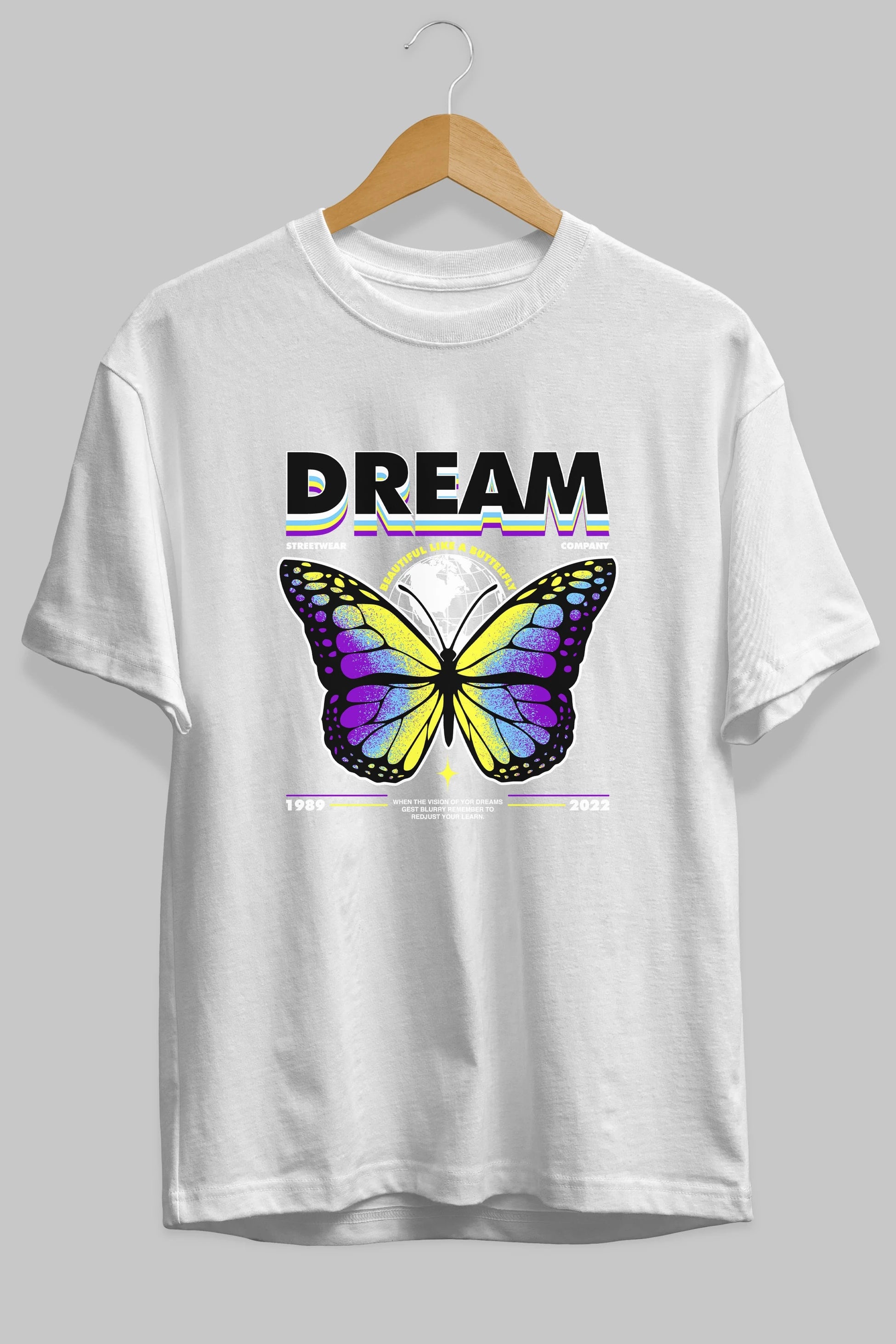 Dream Company Ön Baskılı Oversize t-shirt Erkek Kadın Unisex