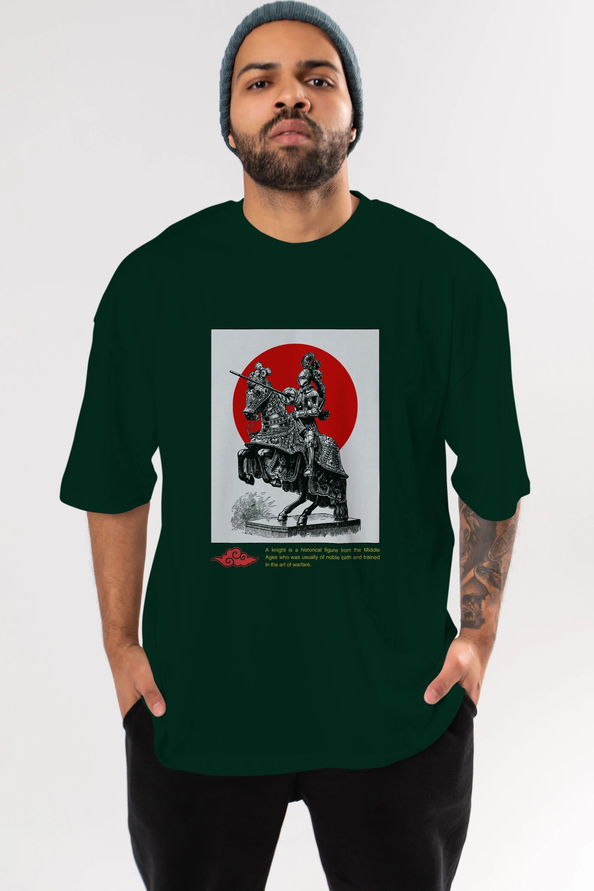 Japan Streetwear 2 Ön Baskılı Oversize t-shirt Erkek Kadın Unisex