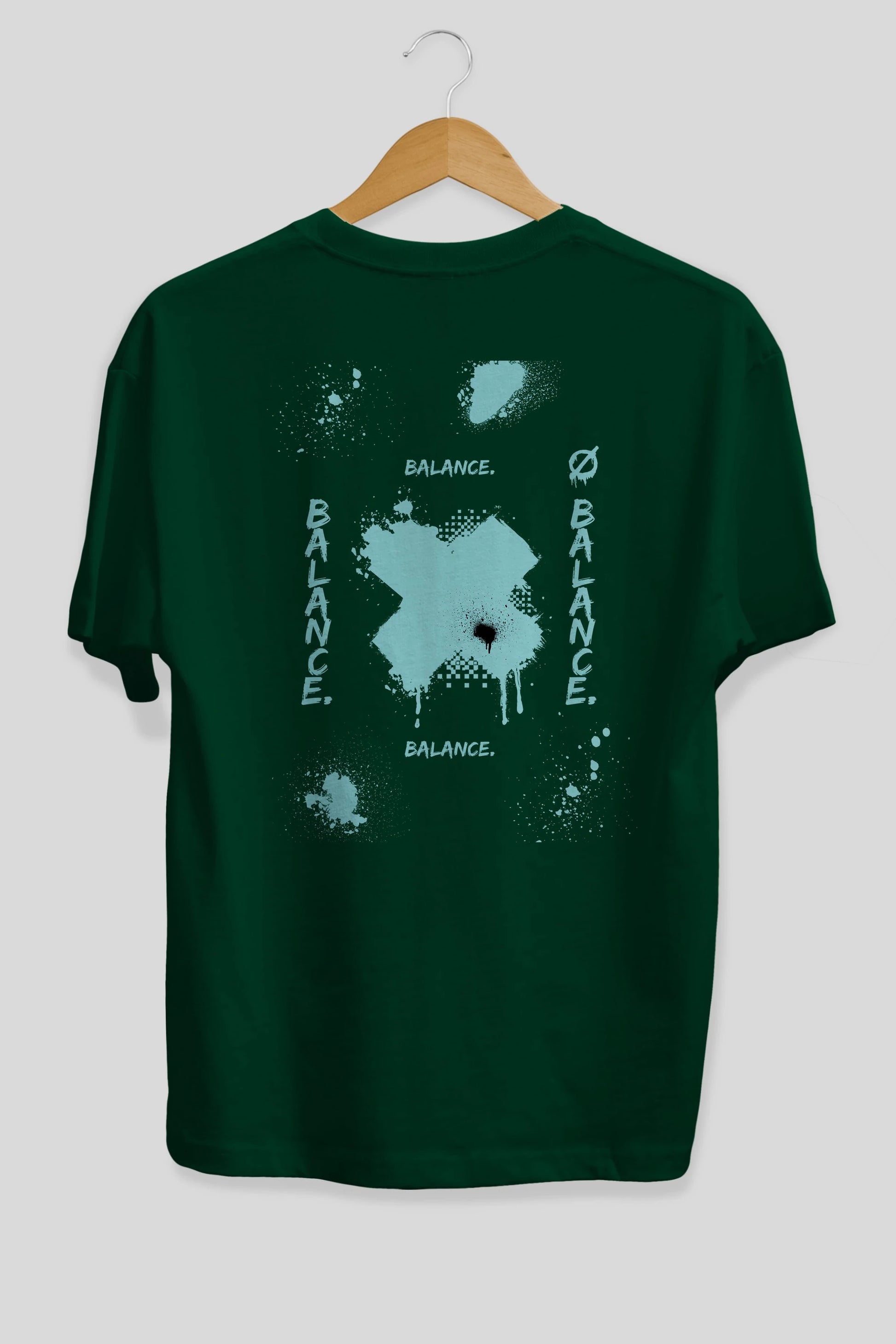 Balance Balance Yazılı Arka Baskılı Oversize t-shirt Erkek Kadın Unisex