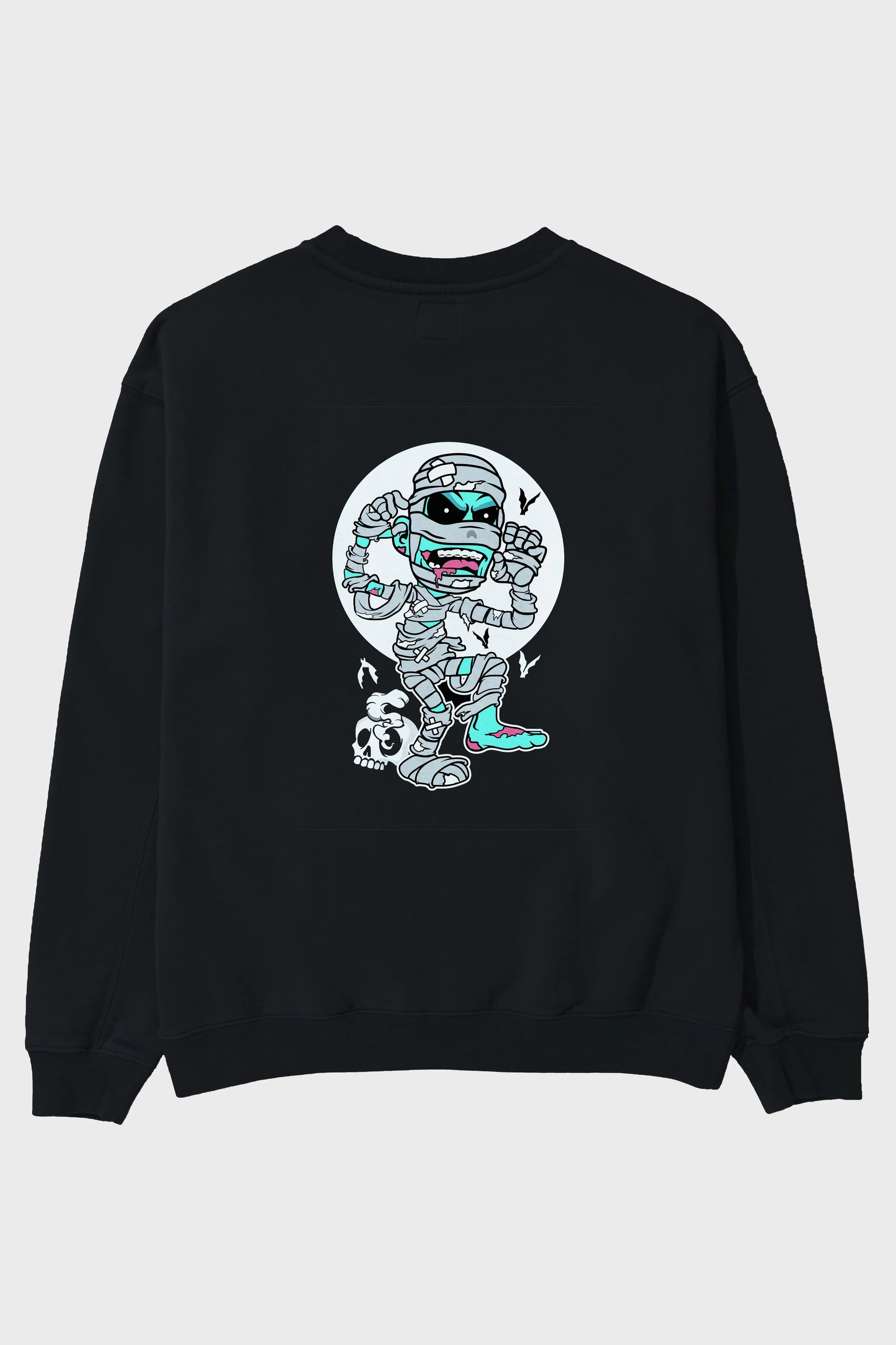 Mummy Arka Baskılı Oversize Sweatshirt Erkek Kadın Unisex