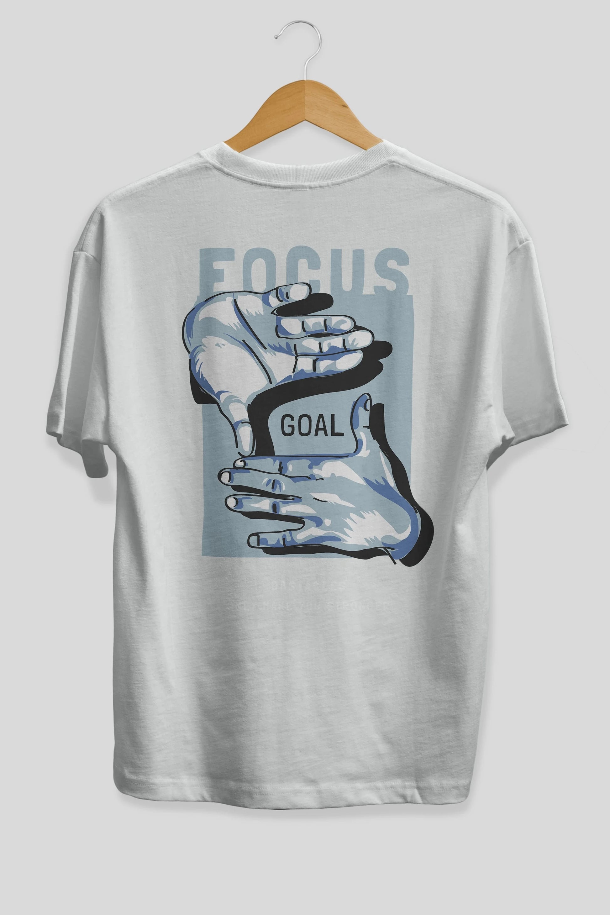 Focus Goal Arka Baskılı Oversize t-shirt Erkek Kadın Unisex