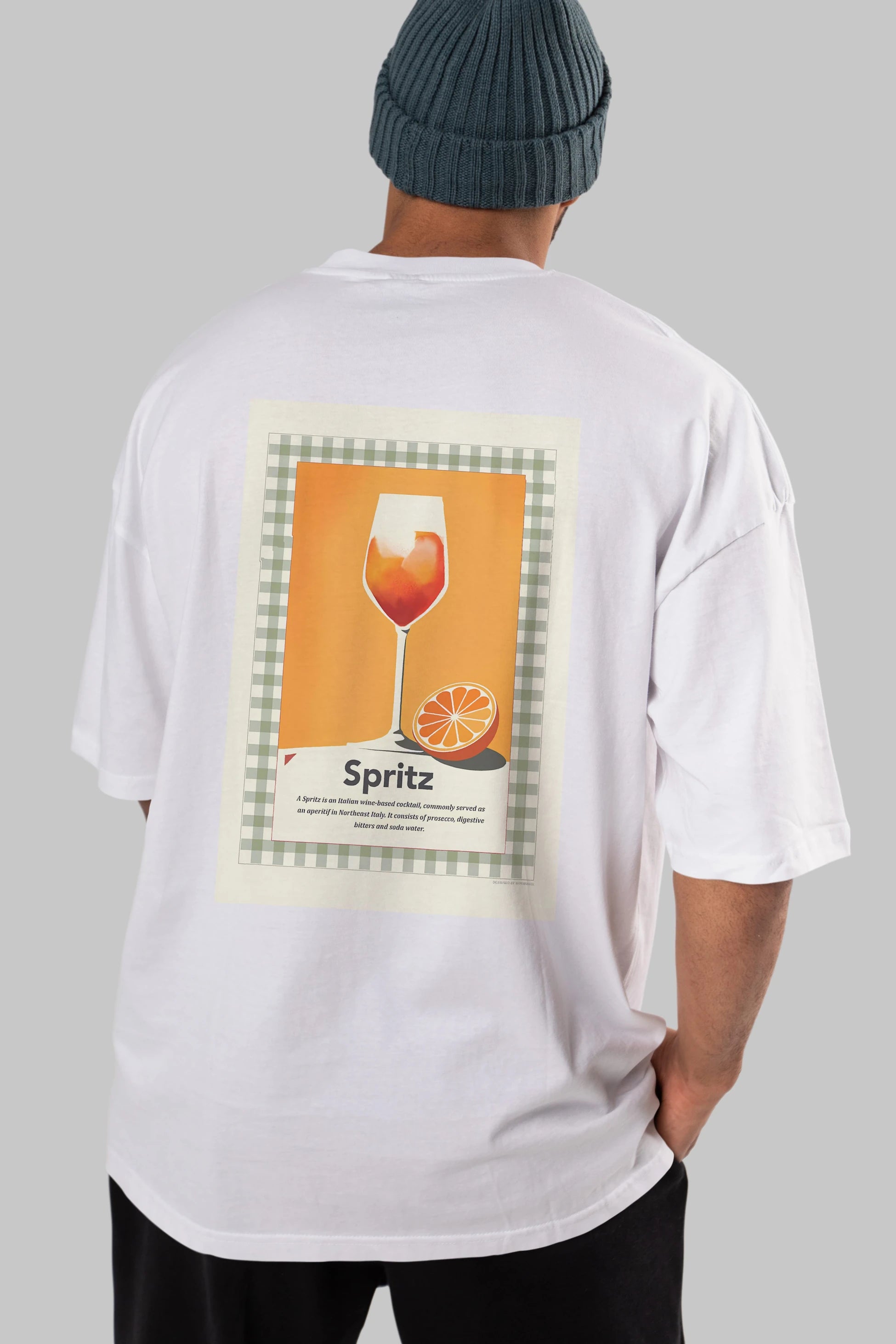 Aperol Spritz 5 Arka Baskılı Oversize t-shirt Erkek Kadın Unisex %100 Pamuk Bisiklet Yaka tişort