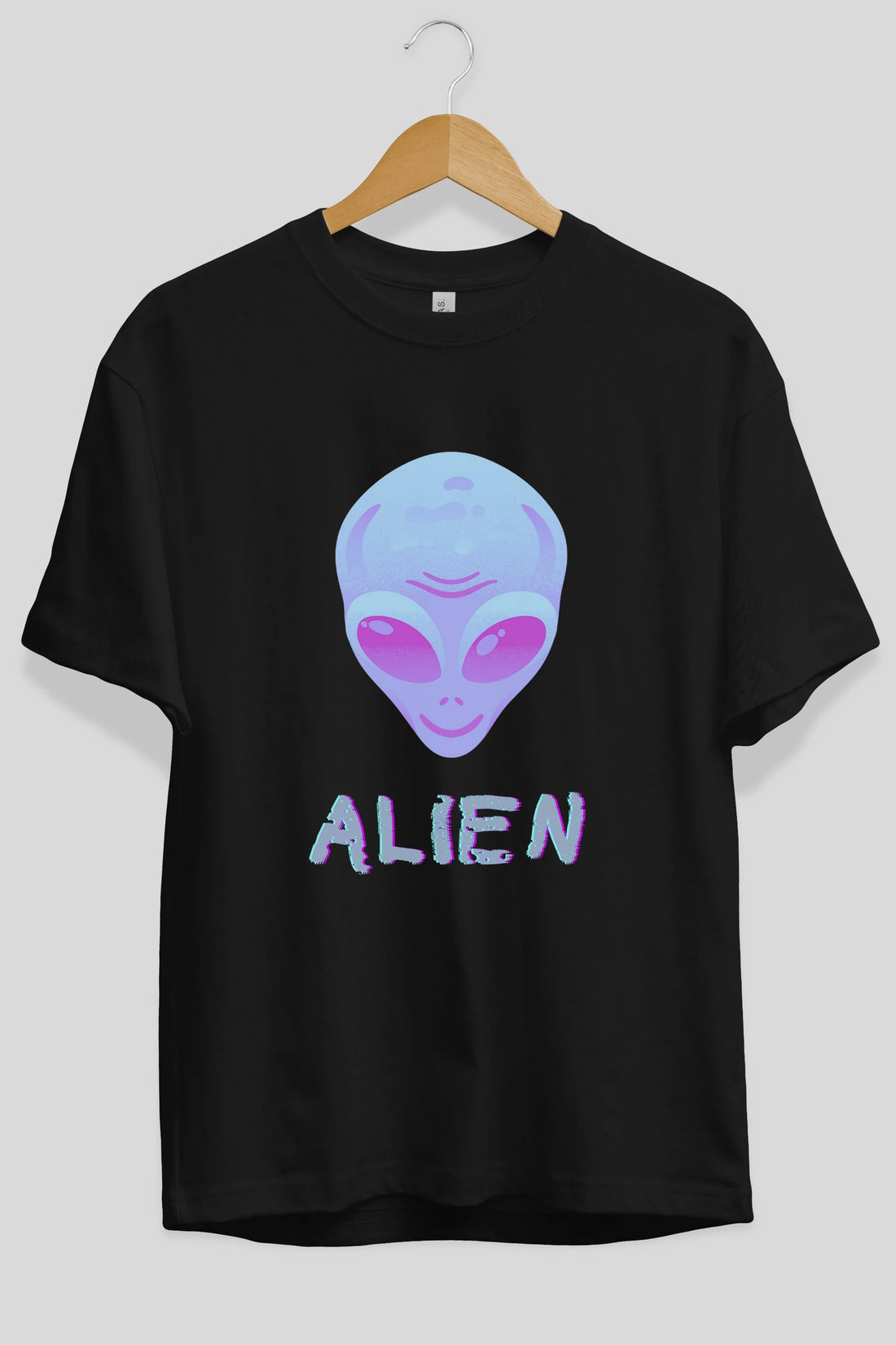 Alien Ön Baskılı Oversize t-shirt Erkek Kadın Unisex