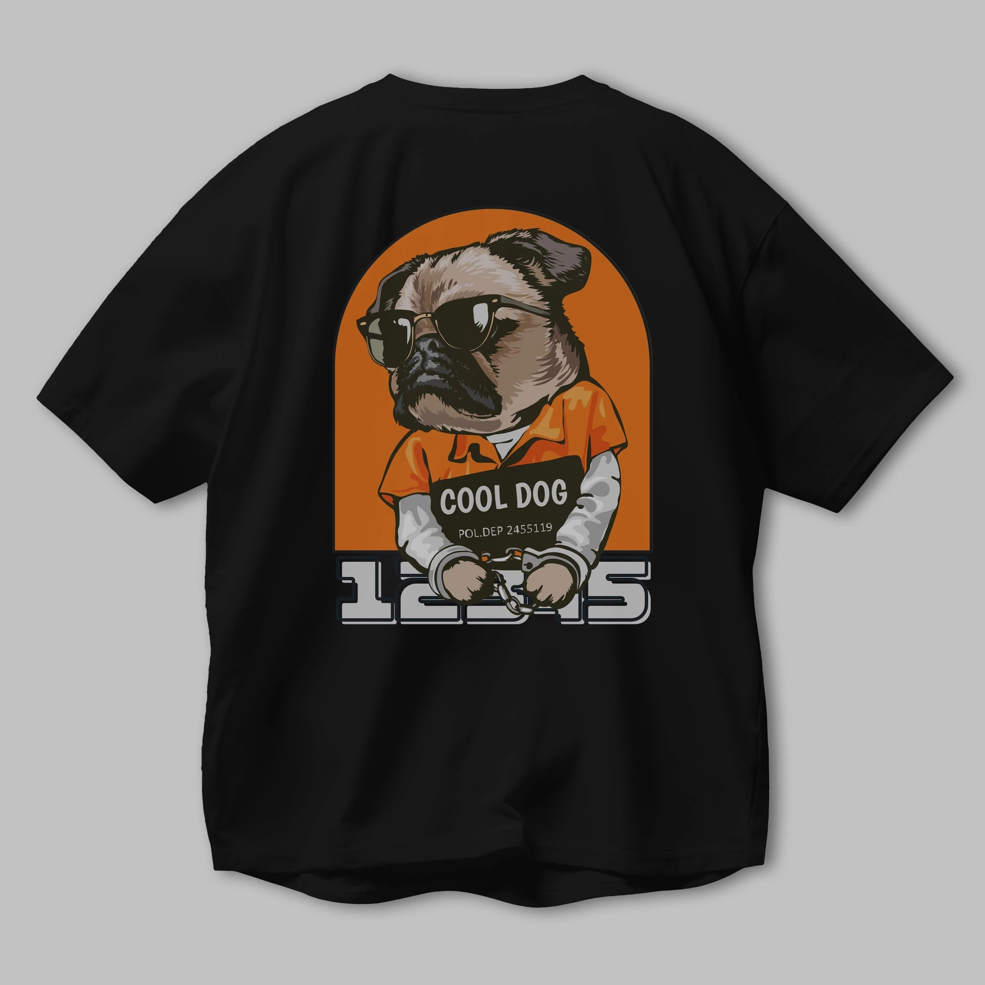 Cool Dog Arka Baskılı Oversize t-shirt Erkek Kadın Unisex