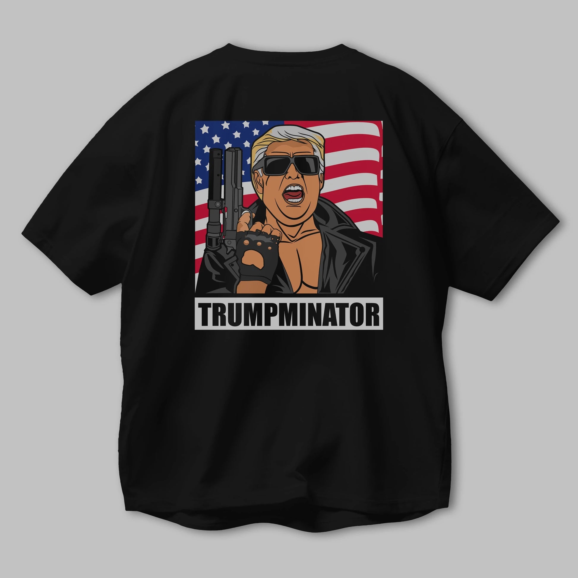 Trumpminator Arka Baskılı Oversize t-shirt Erkek Kadın Unisex %100 Pamuk tişort
