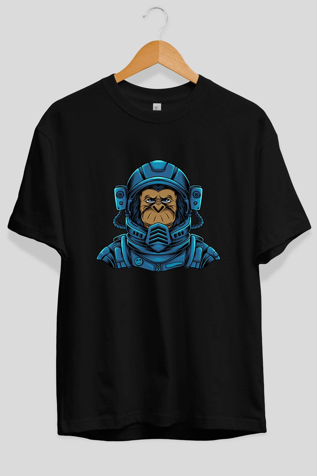Astromonkey Ön Baskılı Oversize t-shirt Erkek Kadın Unisex