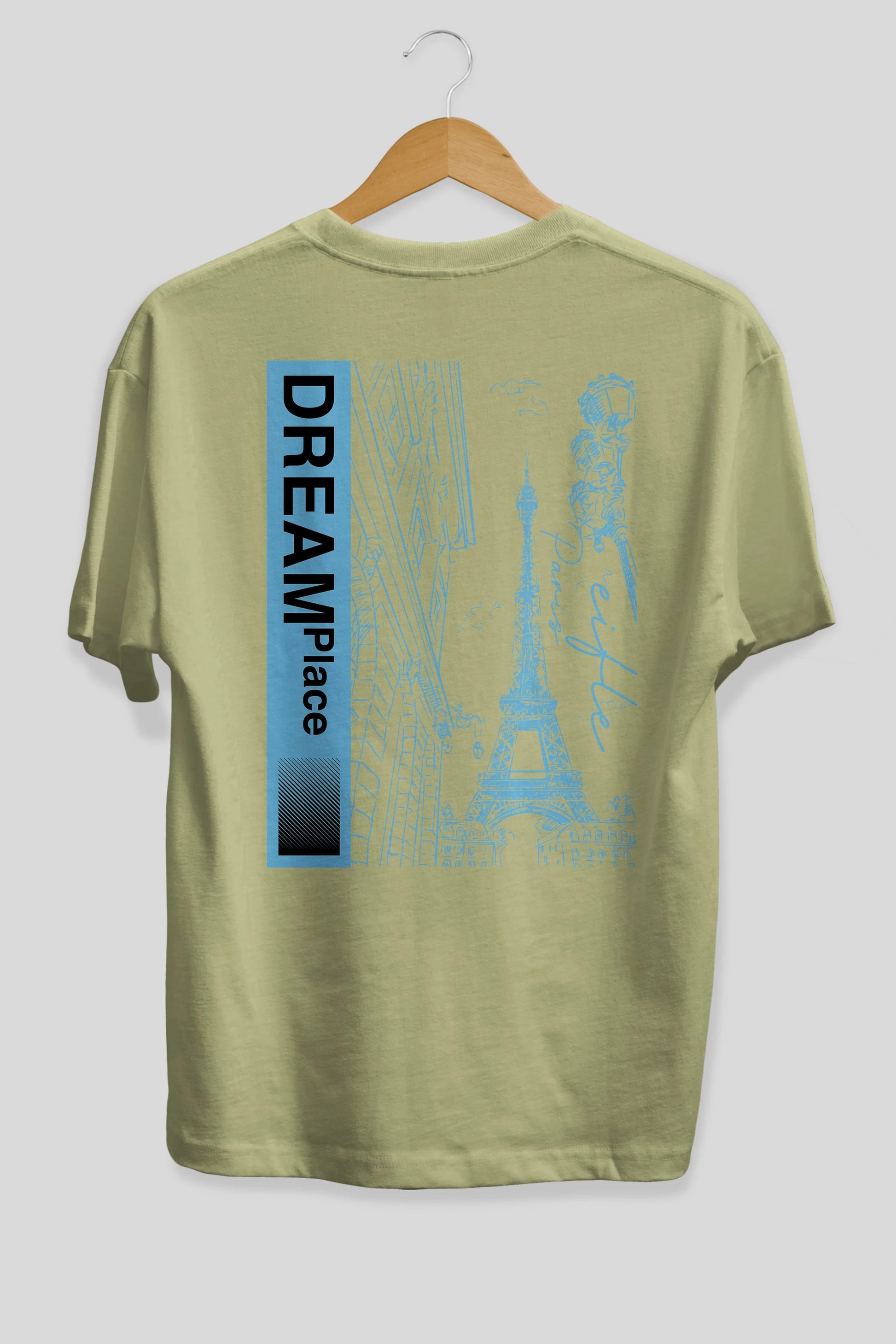 Dream Place Arka Baskılı Oversize t-shirt Erkek Kadın Unisex