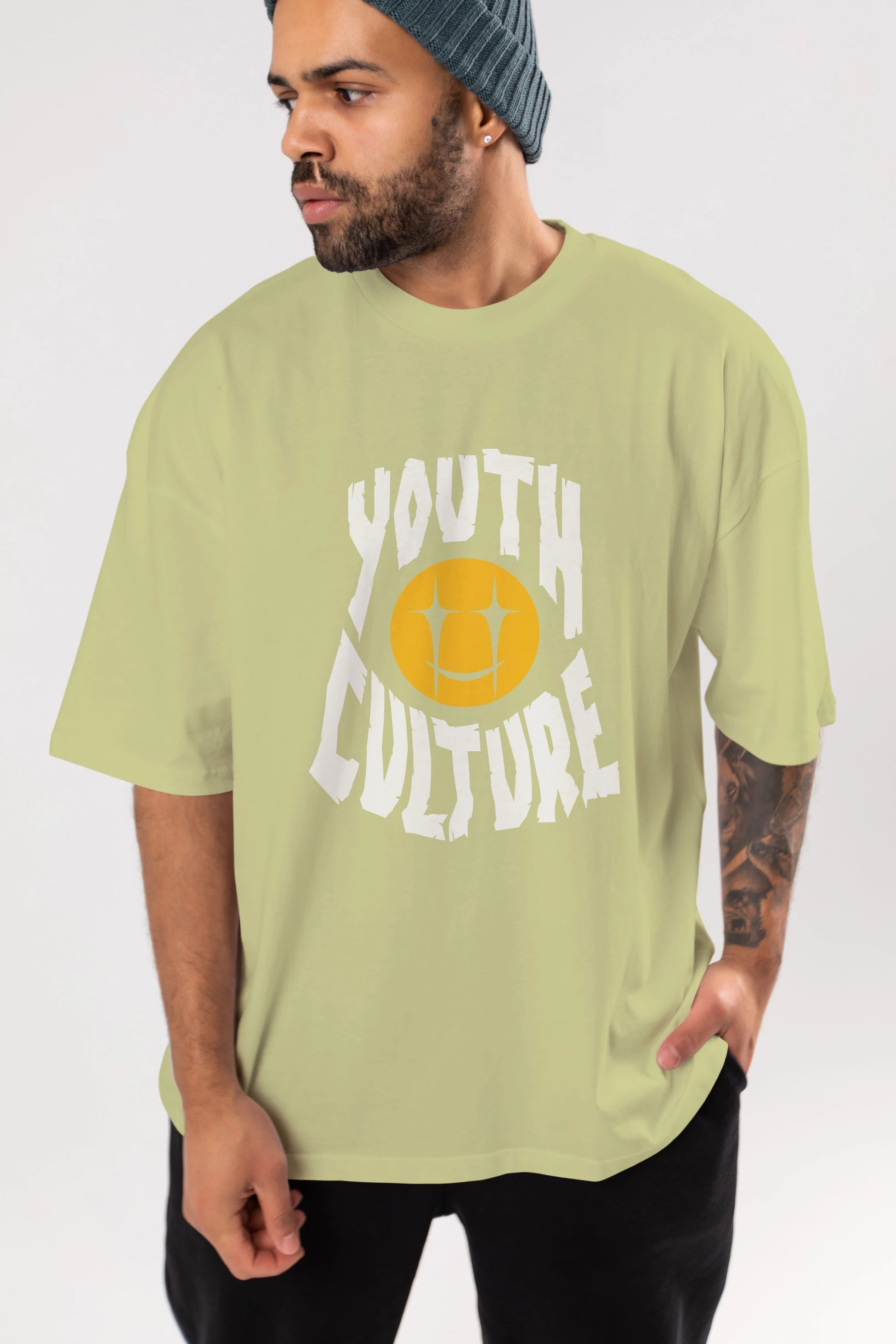 Youth Culture Ön Baskılı Oversize t-shirt Erkek Kadın Unisex