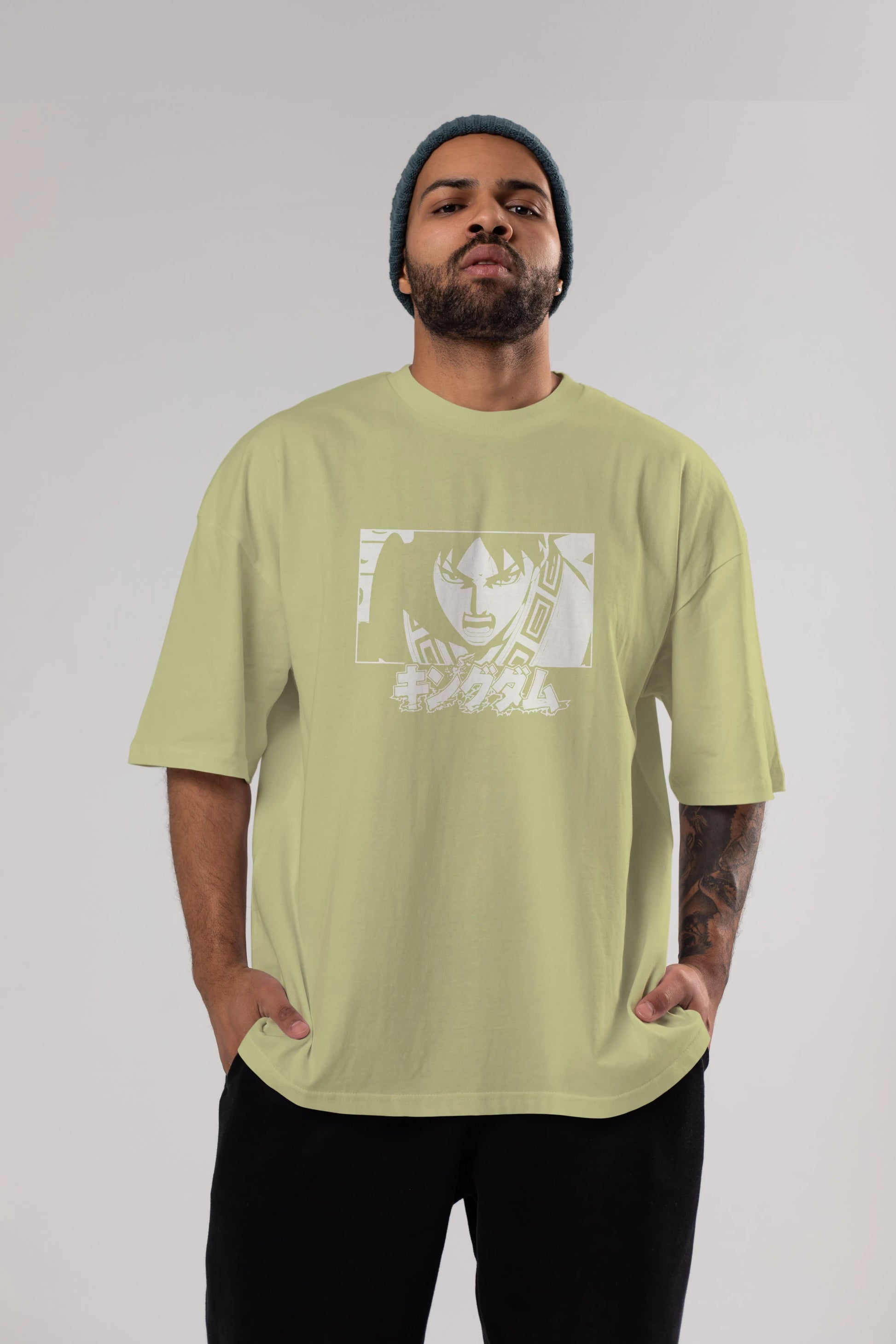 Xin 1 Anime Ön Baskılı Oversize t-shirt %100 pamuk Erkek Kadın Unisex
