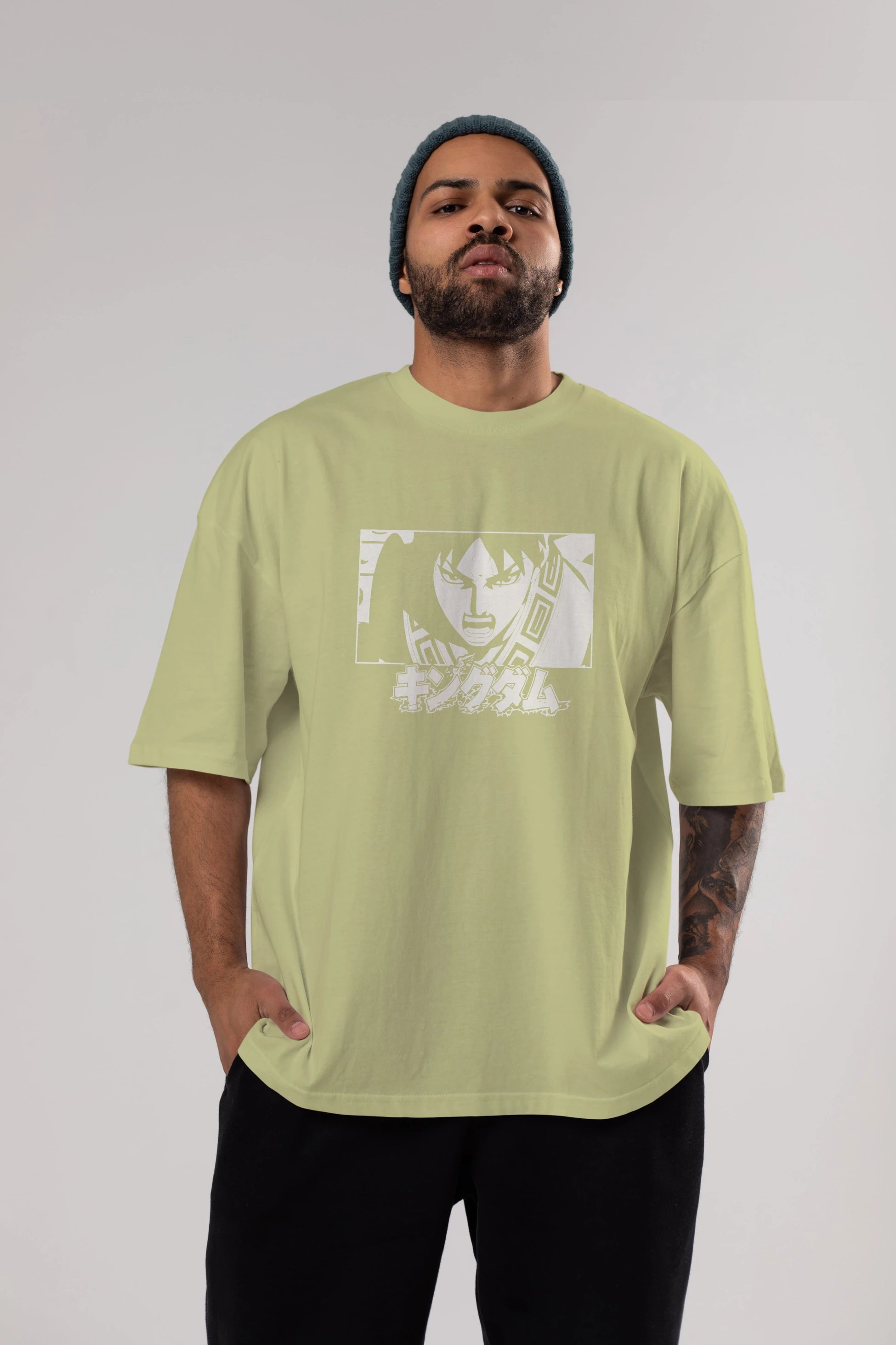 Xin 1 Anime Ön Baskılı Oversize t-shirt %100 pamuk Erkek Kadın Unisex