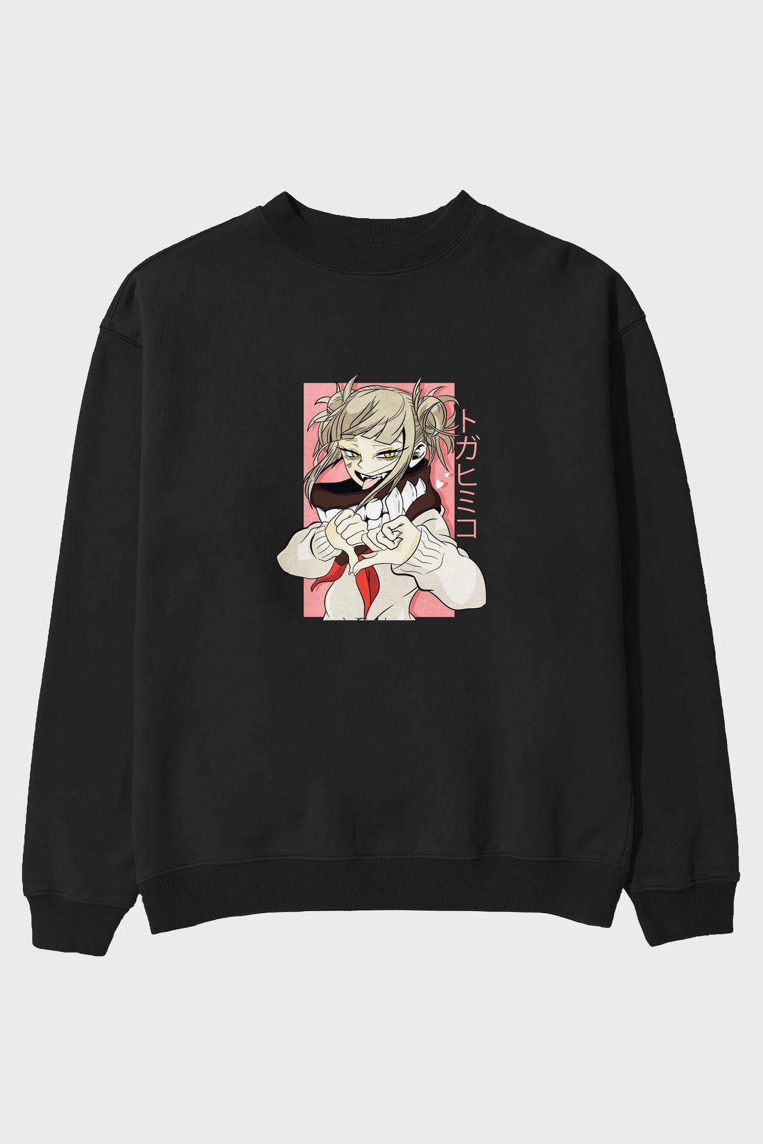 Himiko Toga Anime Ön Baskılı Oversize Sweatshirt Erkek Kadın Unisex