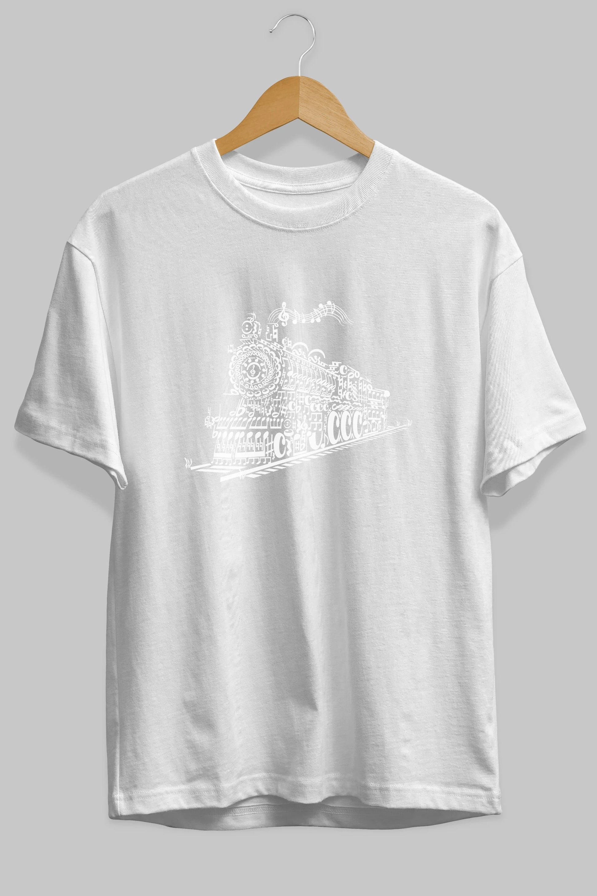 Train Song Ön Baskılı Oversize t-shirt %100 pamuk Erkek Kadın Unisex