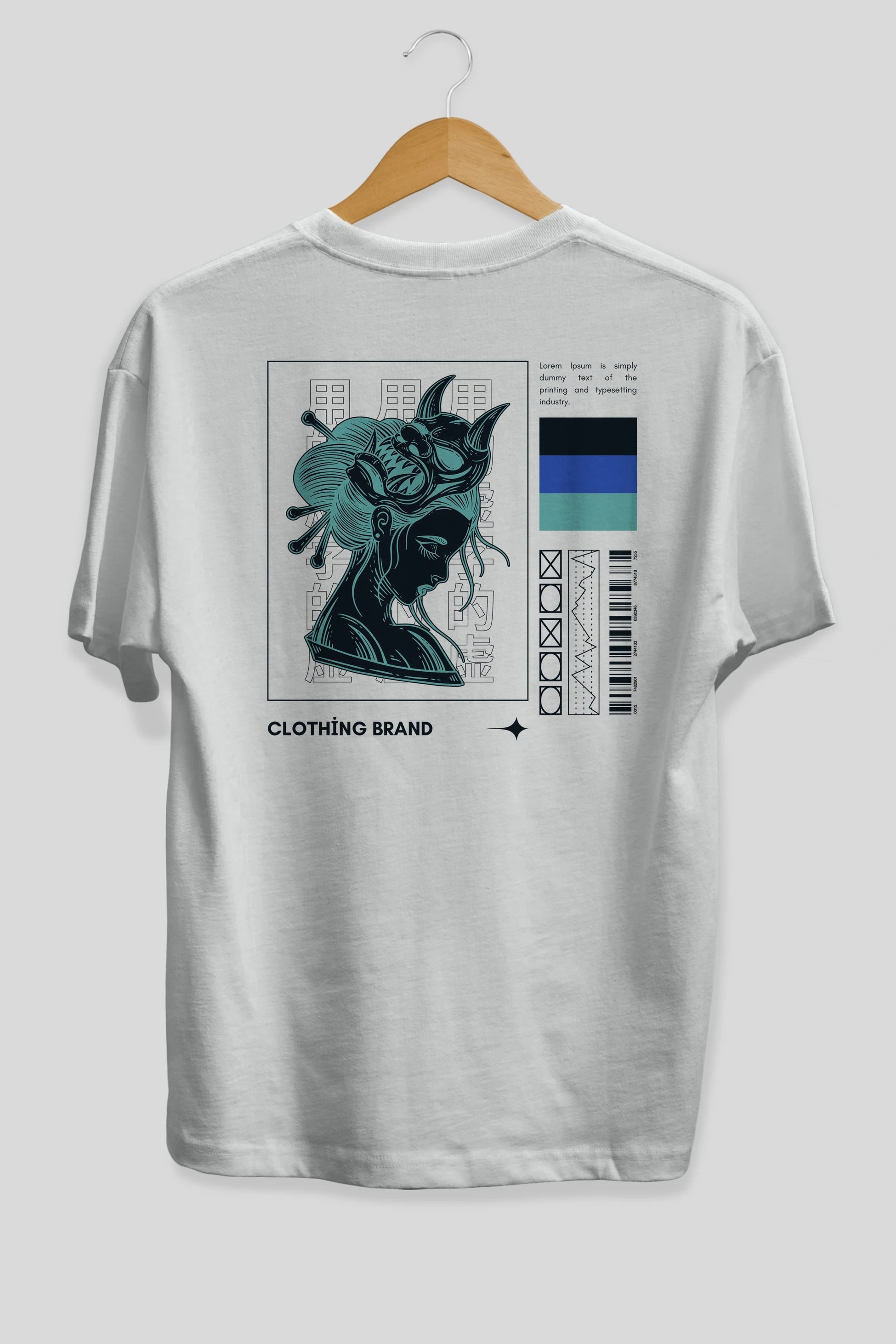 Hipster Japanese Style 2 Arka Baskılı Oversize t-shirt Erkek Kadın Unisex