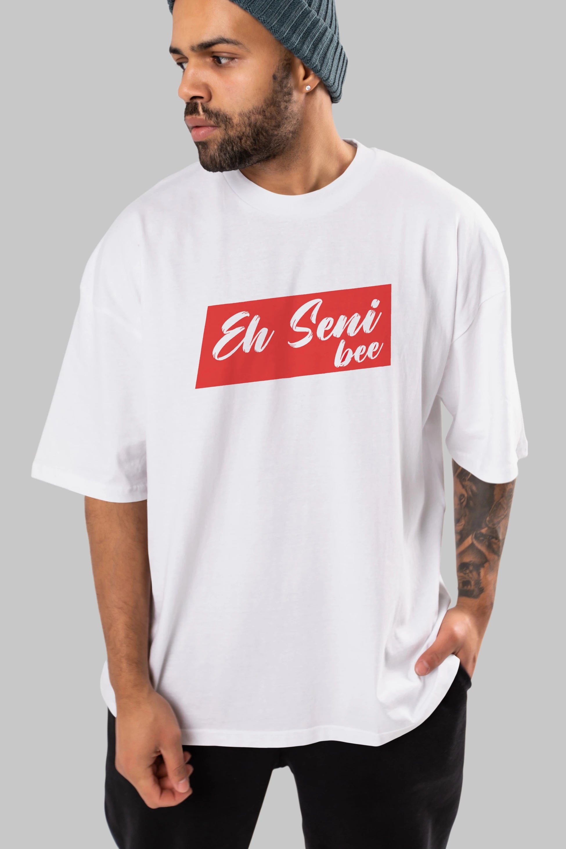 Eh Seni Be Ön Baskılı Oversize t-shirt %100 pamuk Erkek Kadın Unisex