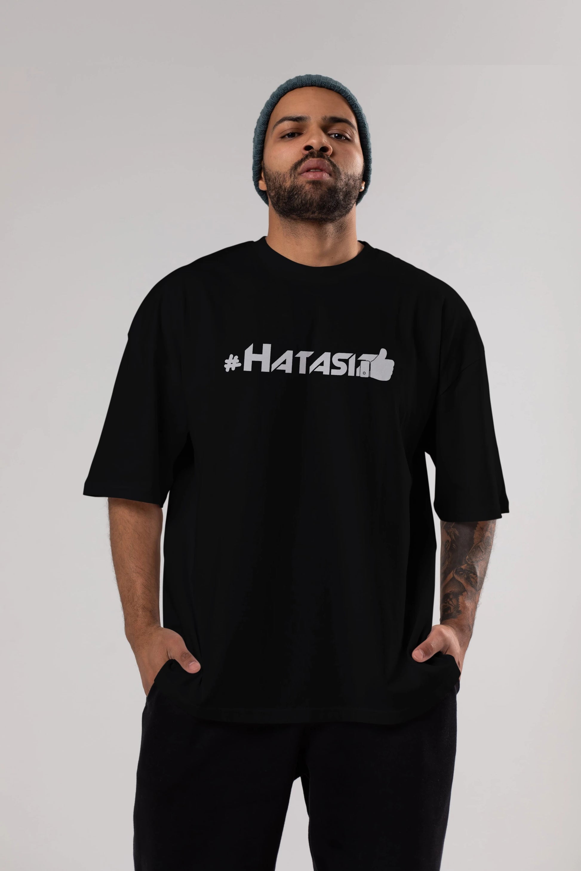 Hatasız Ön Baskılı Oversize t-shirt %100 pamuk Erkek Kadın Unisex