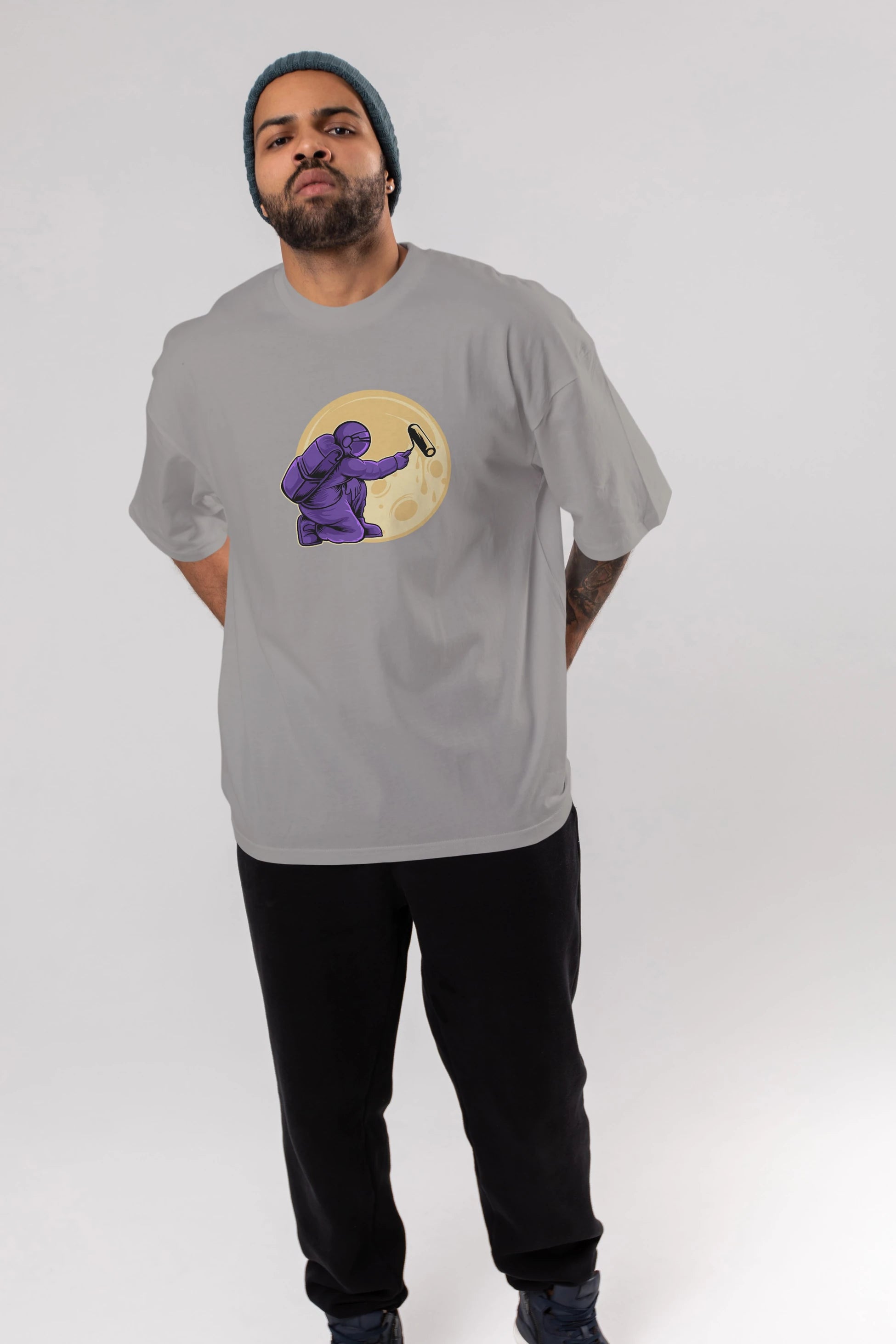 Astropaint Ön Baskılı Oversize t-shirt Erkek Kadın Unisex