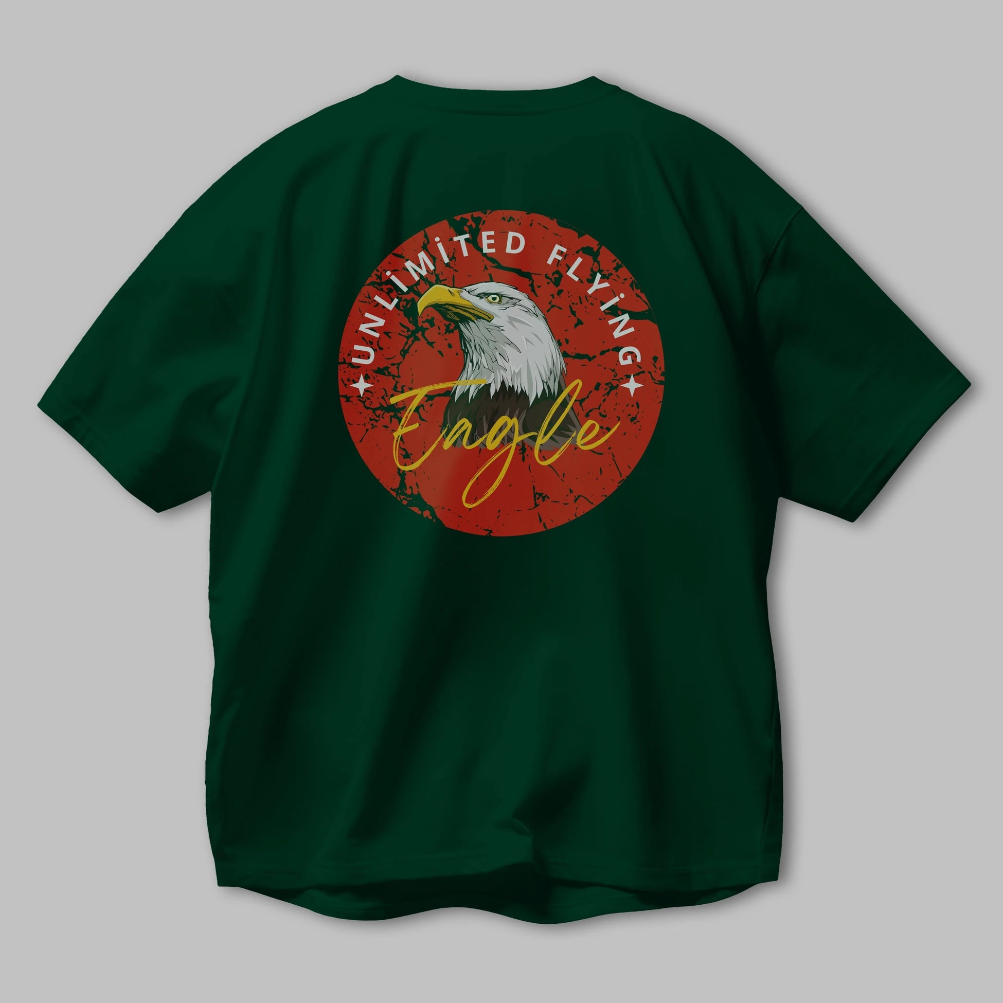 Unlimited Flying Yazılı Arka Baskılı Oversize t-shirt Erkek Kadın Unisex