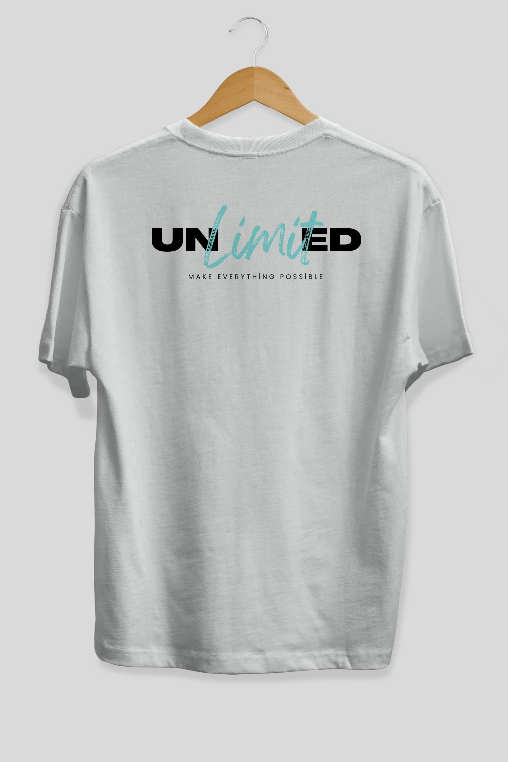 Unlimited Yazılı Arka Baskılı Oversize t-shirt Erkek Kadın Unisex