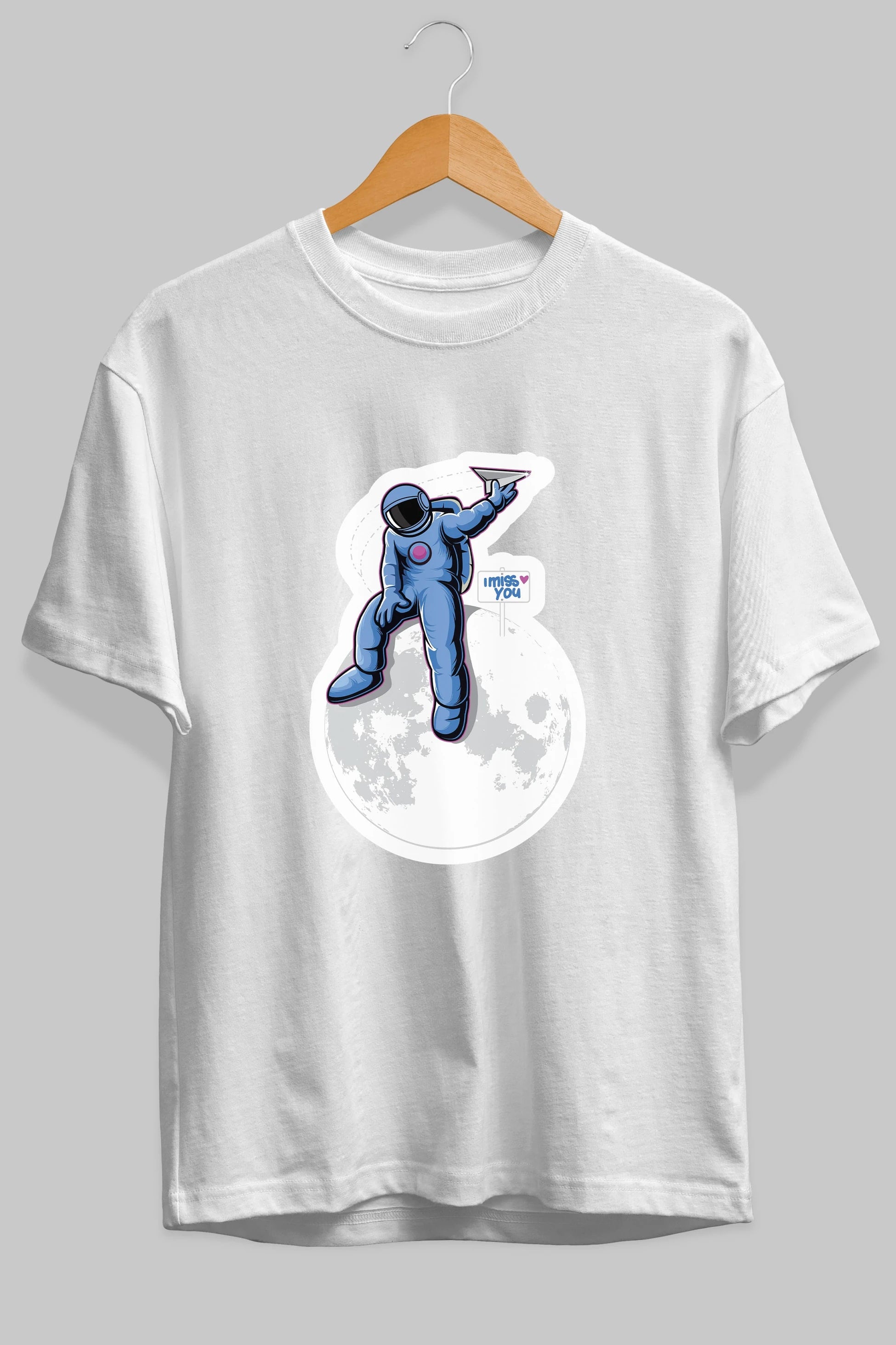 Astro Missing Earth Sticker Ön Baskılı Oversize t-shirt Erkek Kadın Unisex