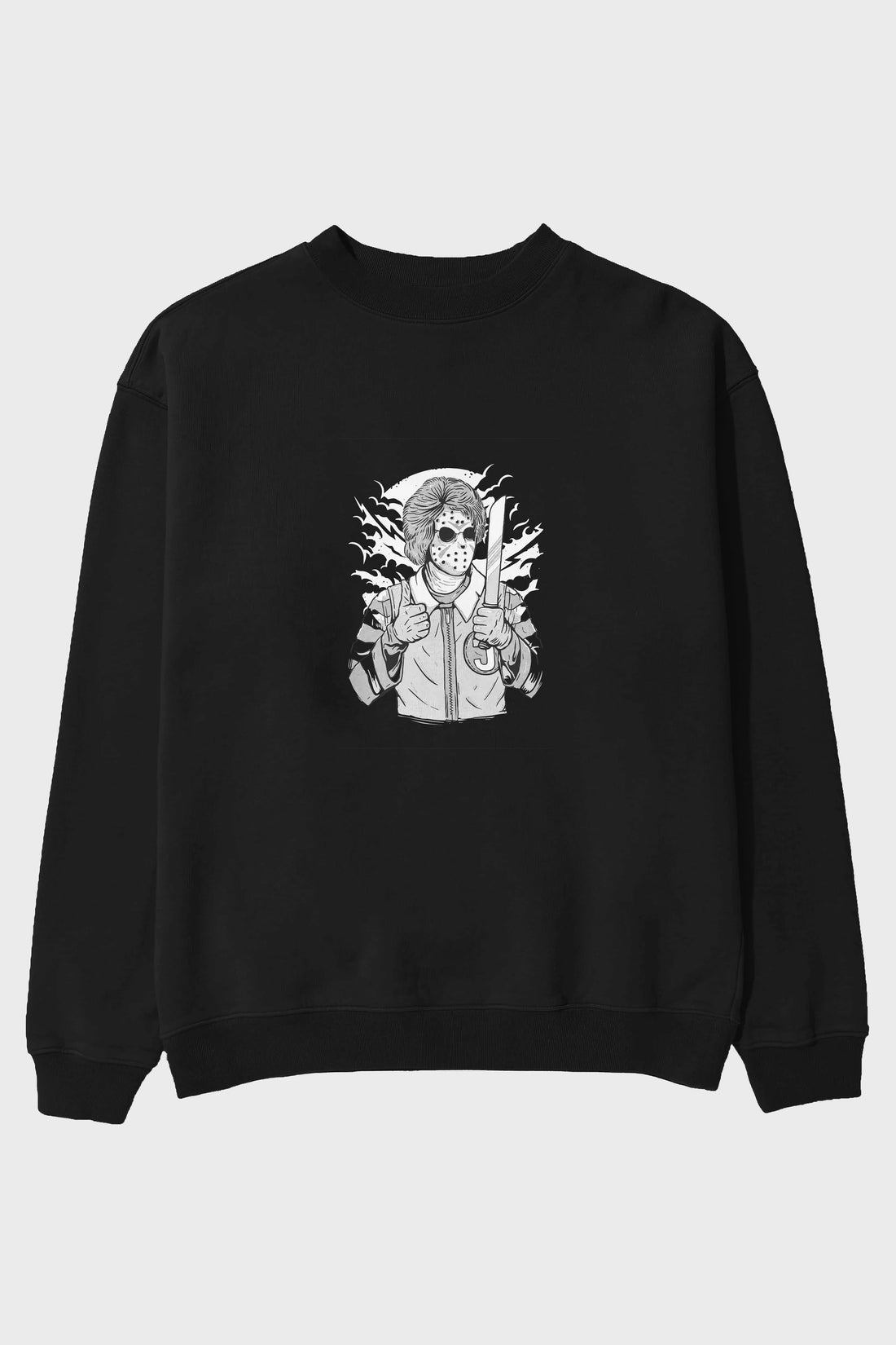 Clown Killer Ön Baskılı Oversize Sweatshirt Erkek Kadın Unisex