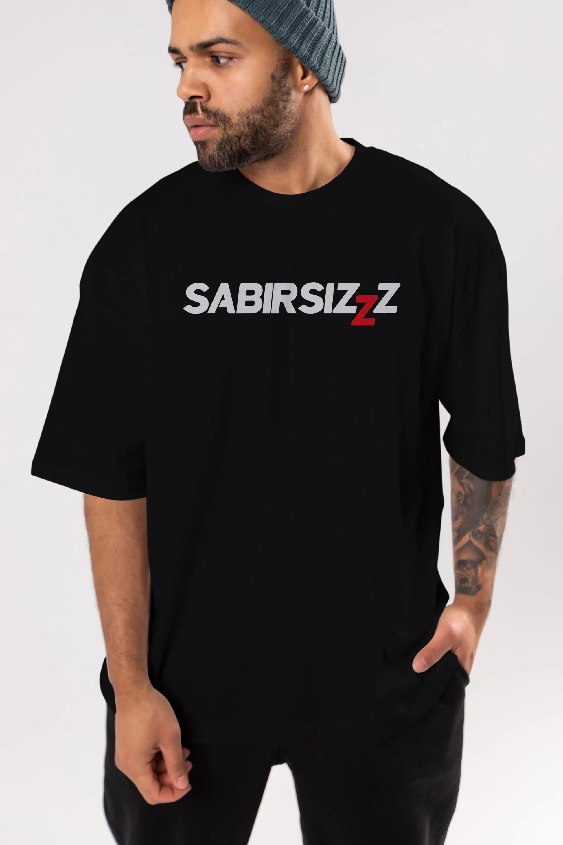Sabırsız Ön Baskılı Oversize t-shirt %100 pamuk Erkek Kadın Unisex