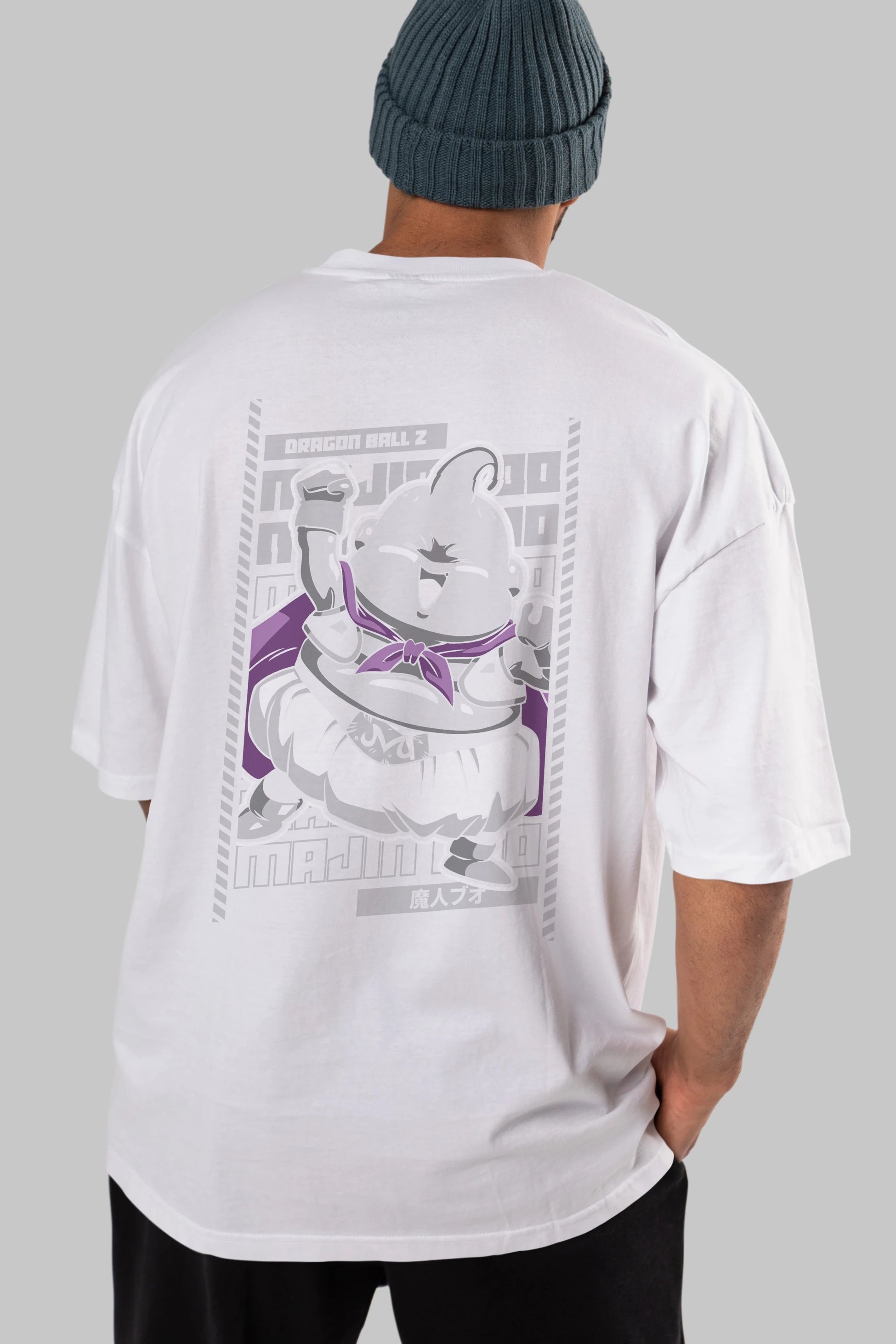 MAJIN BOO2 Anime Arka Baskılı Oversize t-shirt Erkek Kadın Unisex
