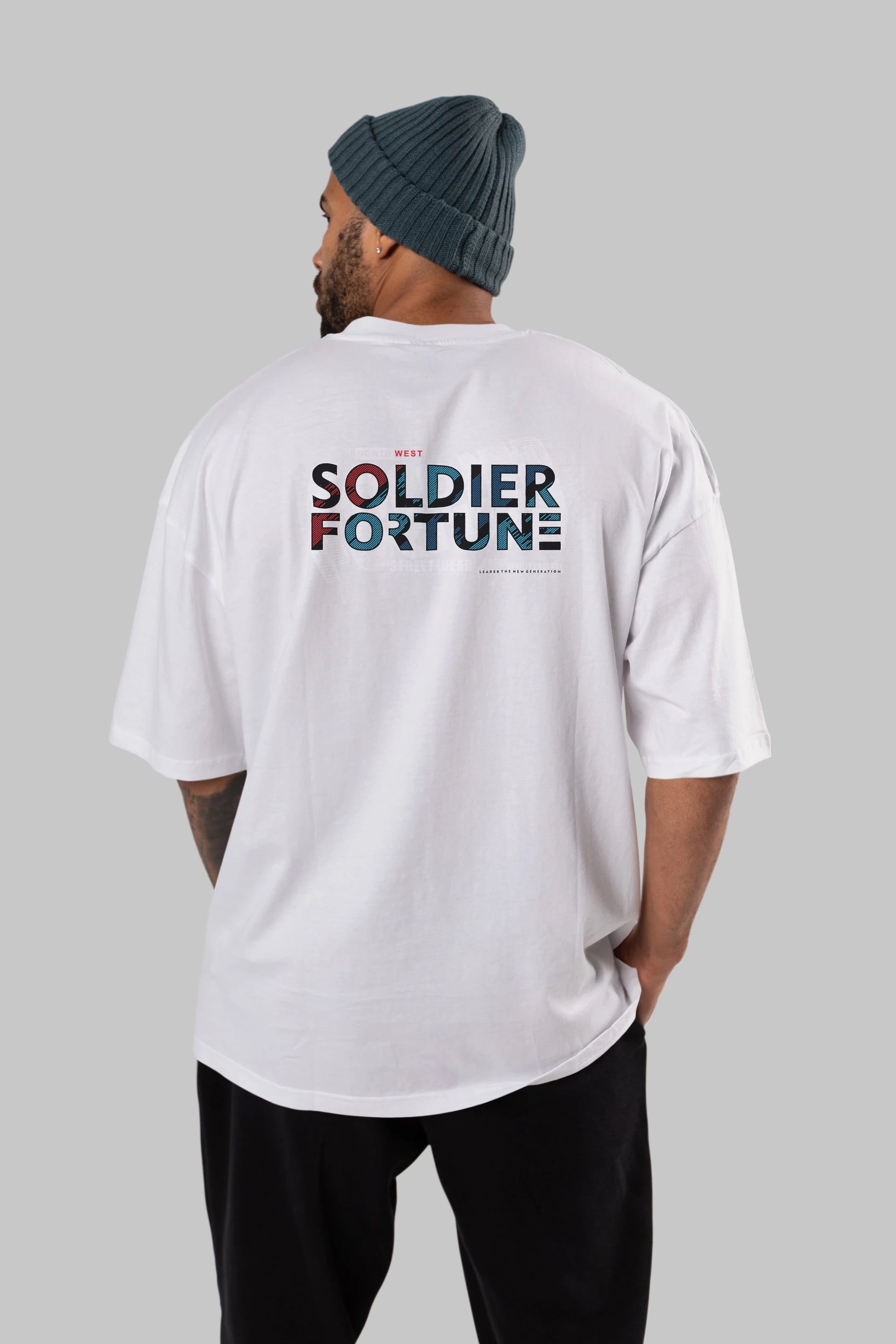 Soldier Fortune Arka Baskılı Oversize t-shirt Erkek Kadın Unisex