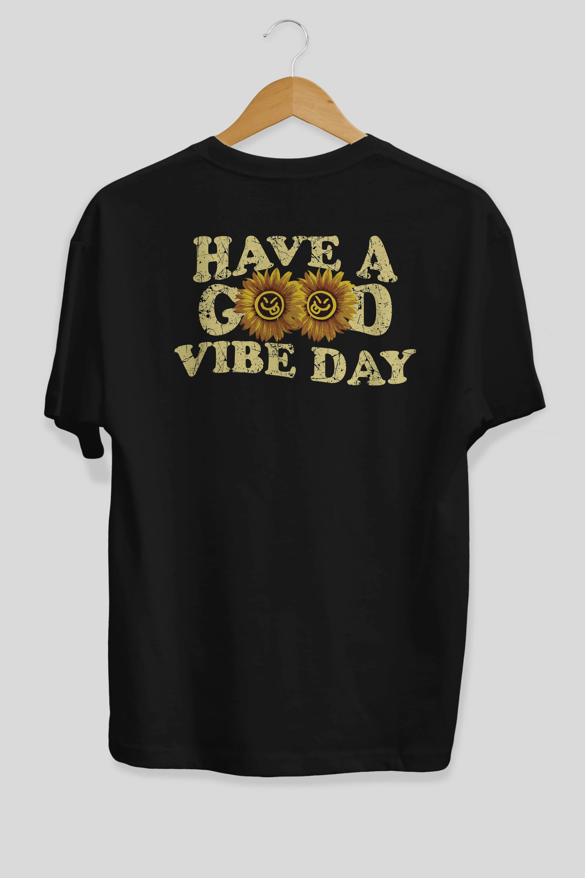 Have a Good Vibe Day Arka Baskılı Oversize t-shirt Erkek Kadın Unisex
